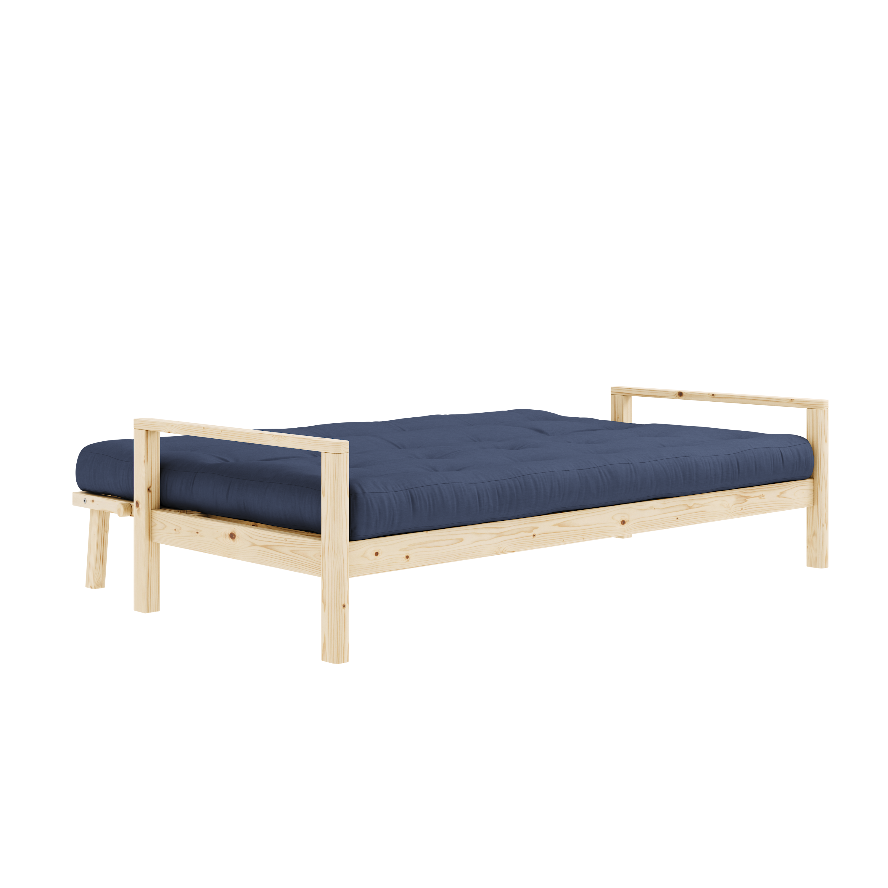 KNOB CLEAR LACQUERED W. 5-LAYER MIXED MATTRESS NAVY