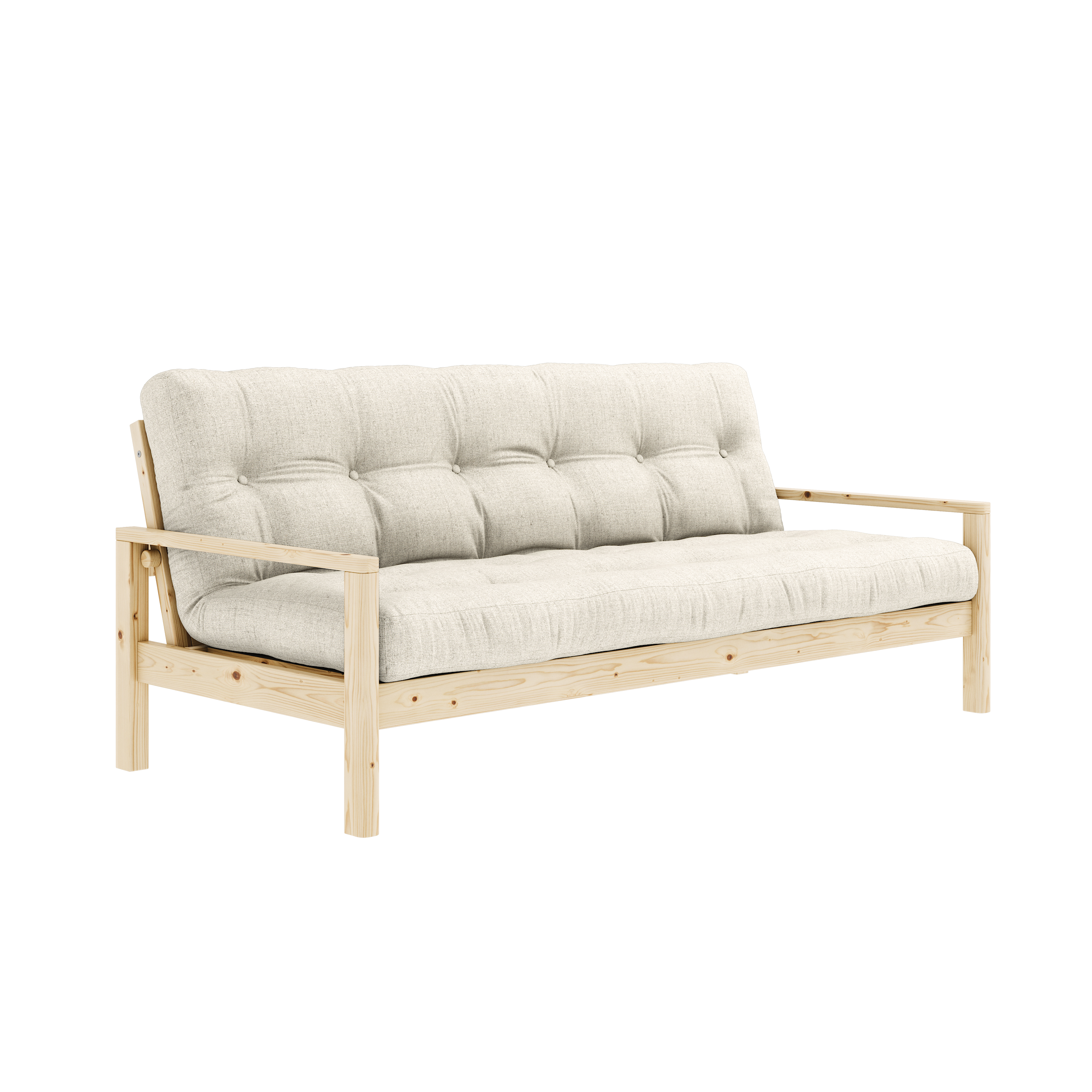 KNOB CLEAR LACQUERED W. 5-LAYER MIXED MATTRESS LINEN