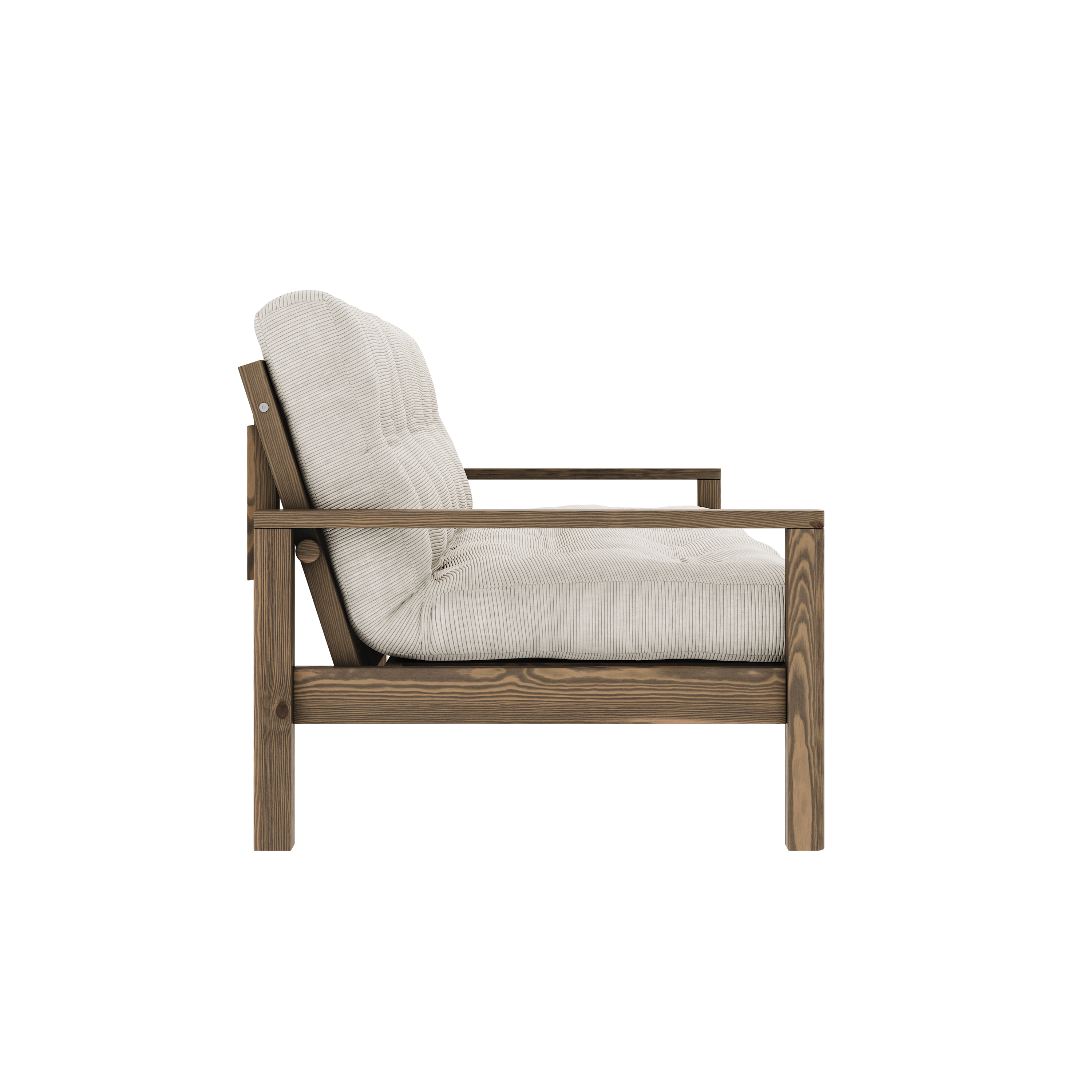 KNOB CAROB BROWN W. 5-LAYER MIXED MATTRESS IVORY
