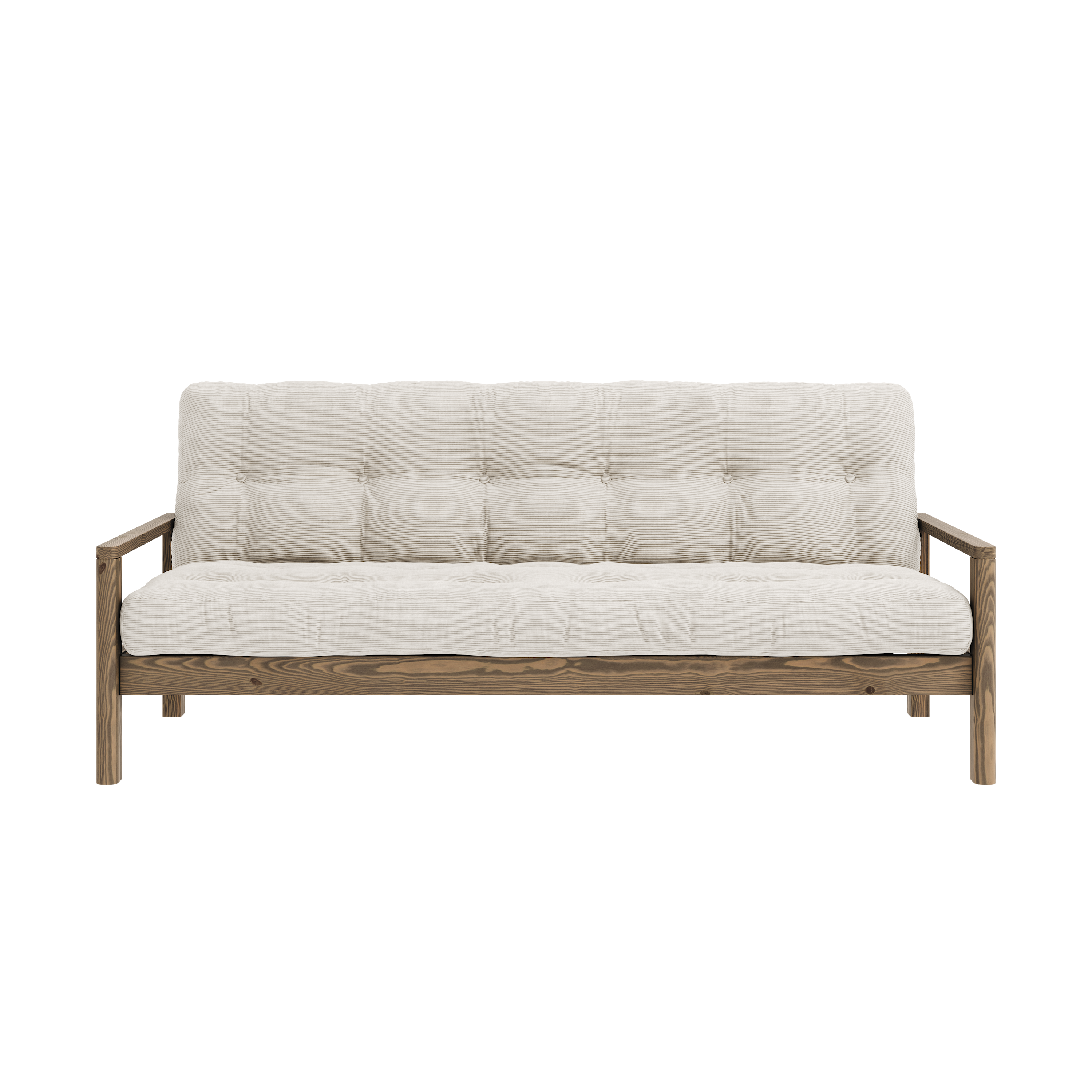 KNOB CAROB BROWN W. 5-LAYER MIXED MATTRESS IVORY