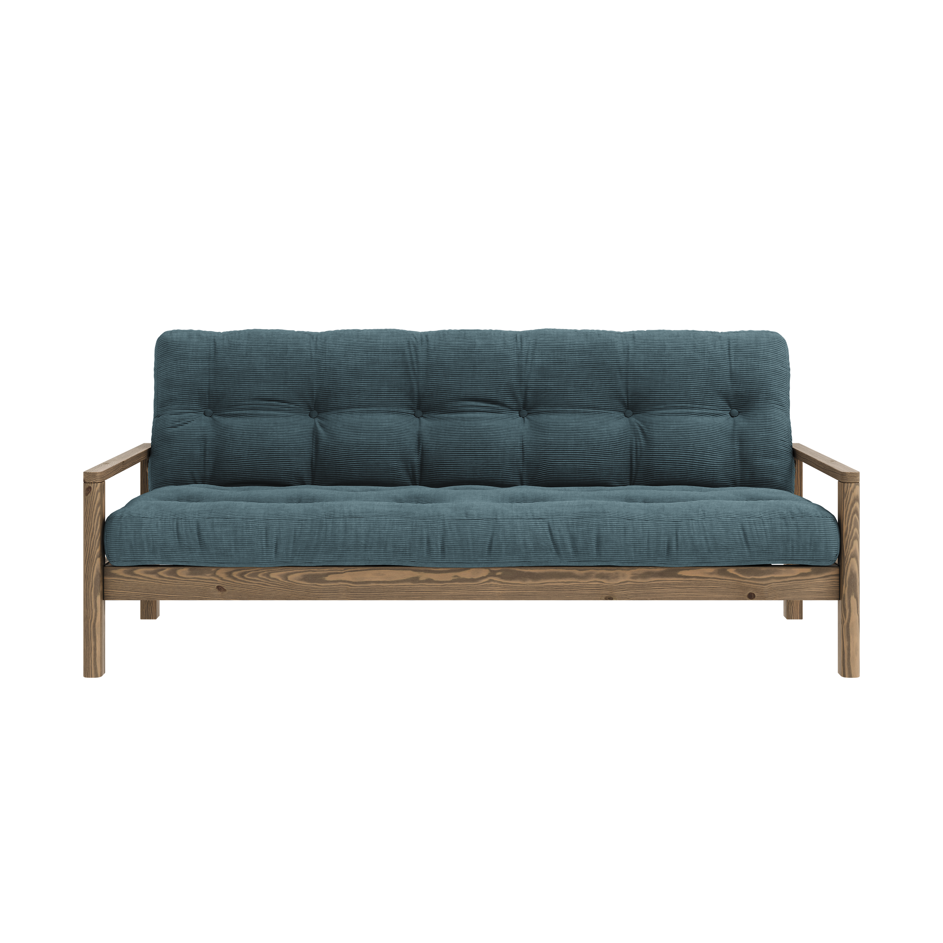 POIGNÉE CAROUBE BRUN AVEC MATELAS MIXTE 5 COUCHES BLEU PALE