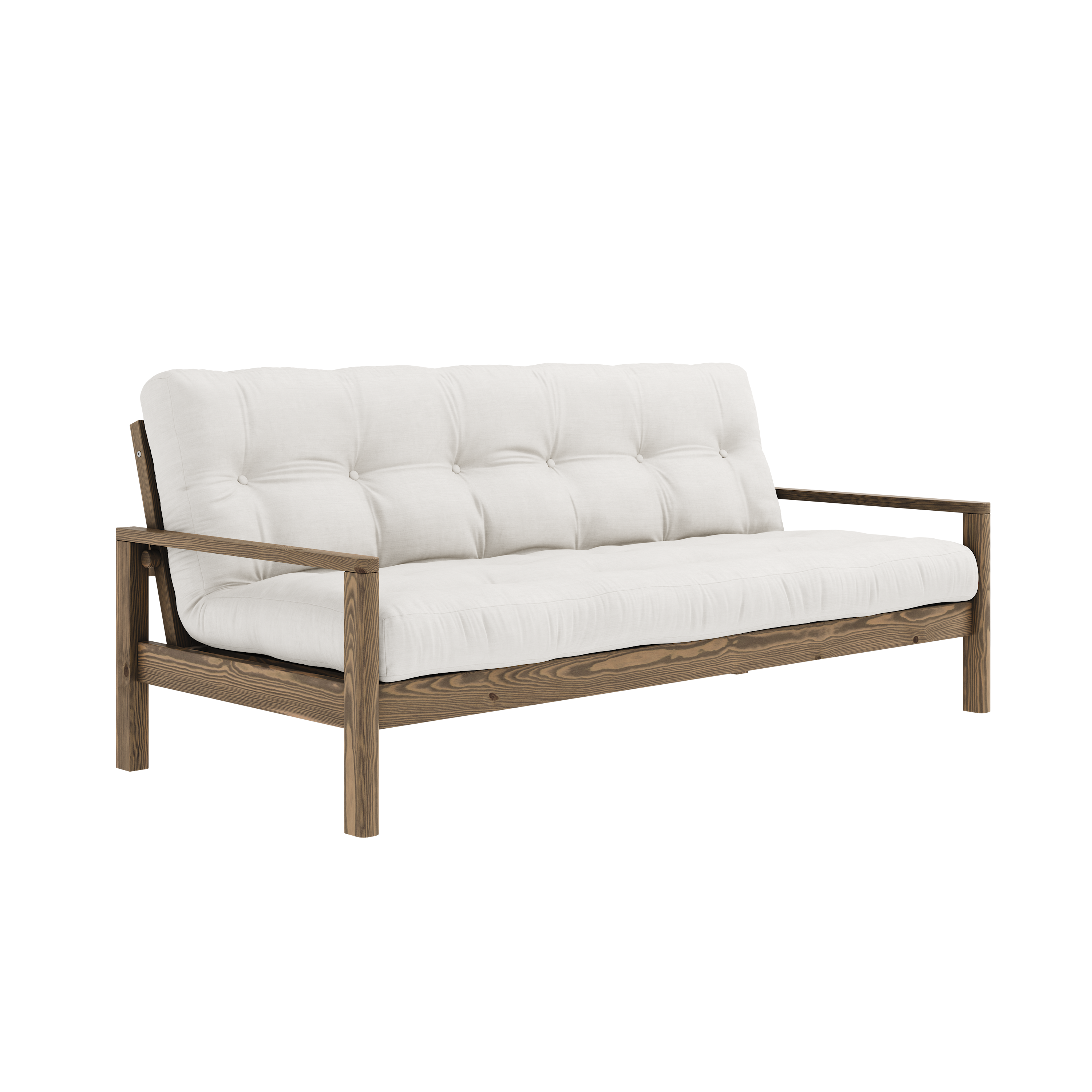KNOB CAROB MARRON AVEC MATELAS MIXTE 5 COUCHES MAT NATUREL
