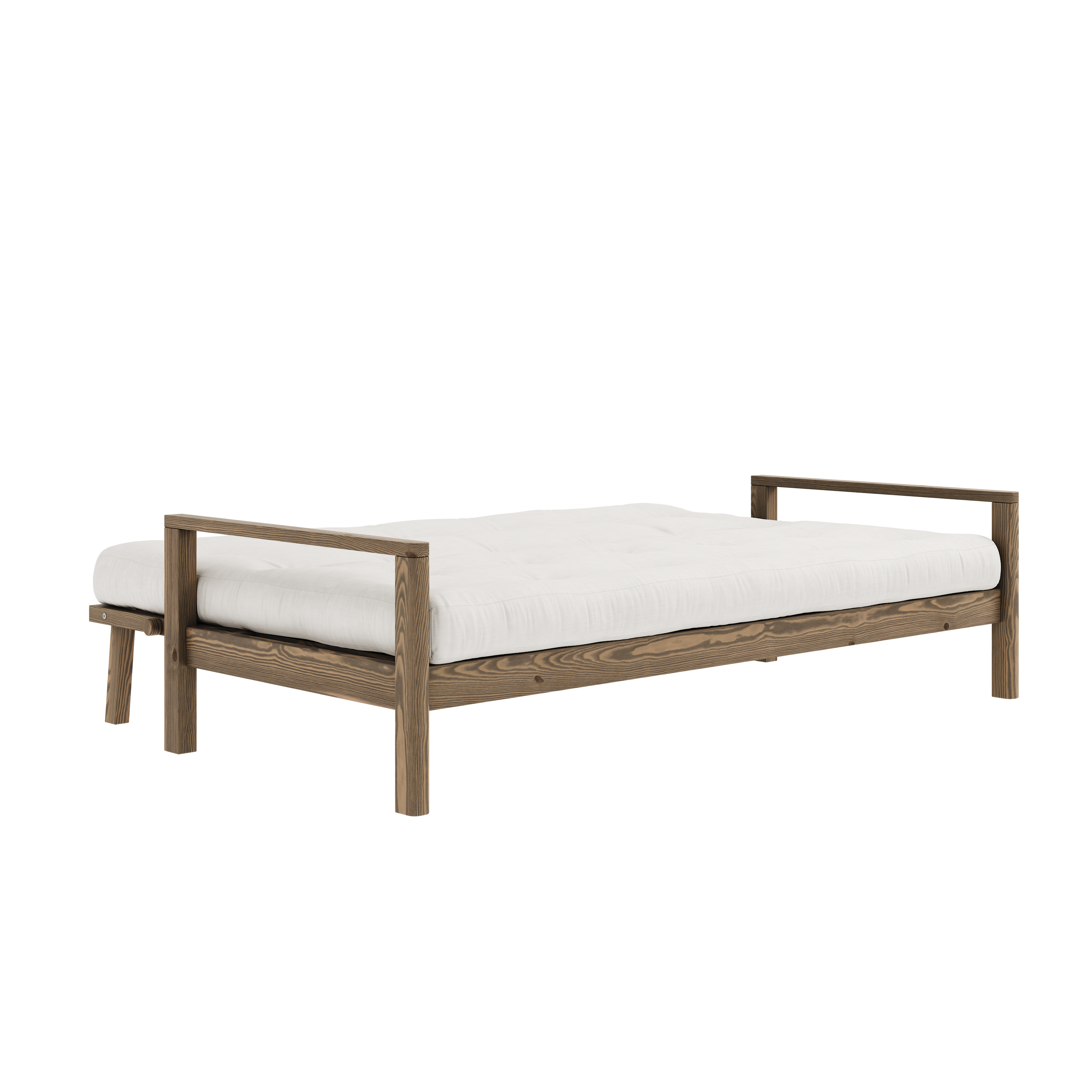 KNOB CAROB MARRON AVEC MATELAS MIXTE 5 COUCHES MAT NATUREL