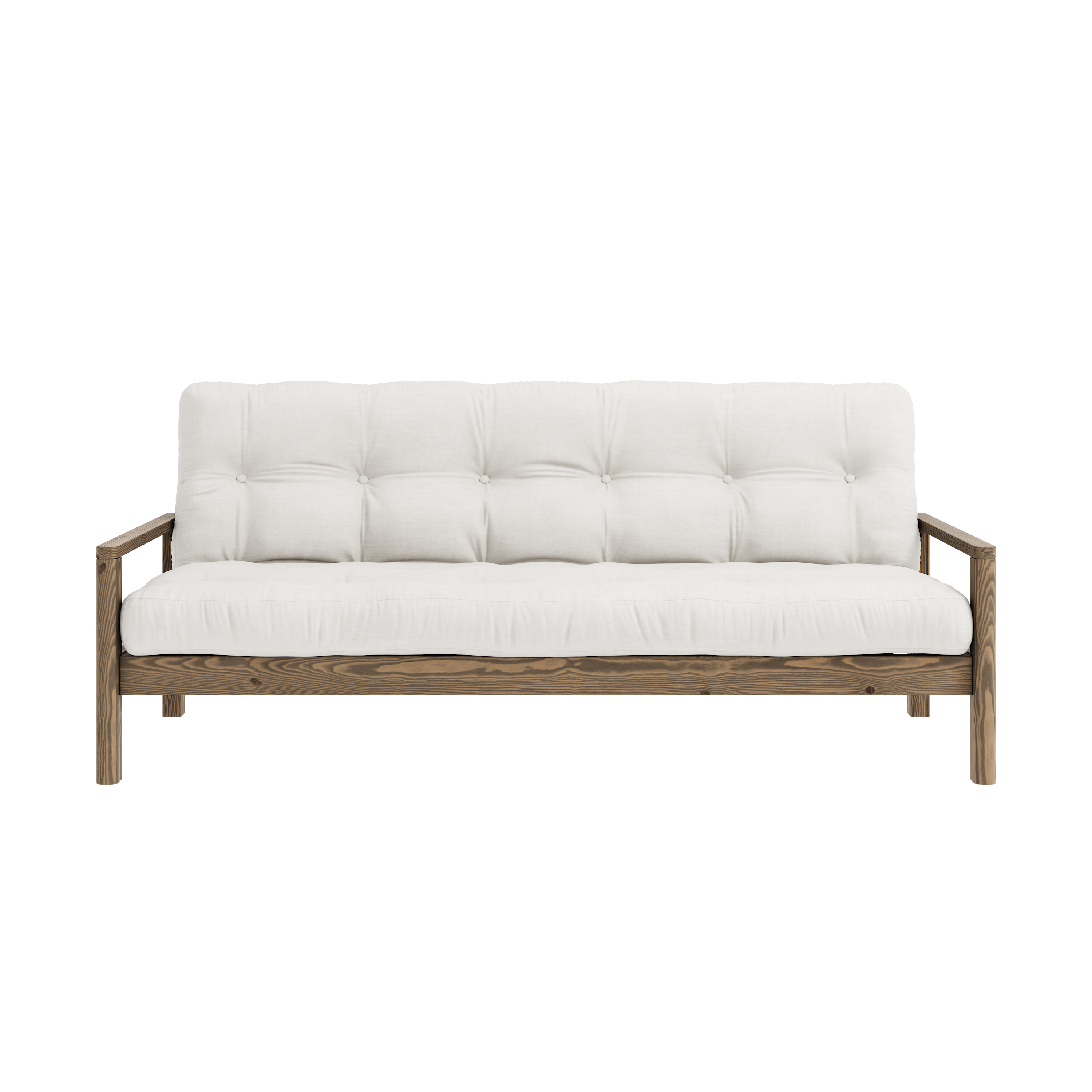 KNOB CAROB MARRON AVEC MATELAS MIXTE 5 COUCHES MAT NATUREL