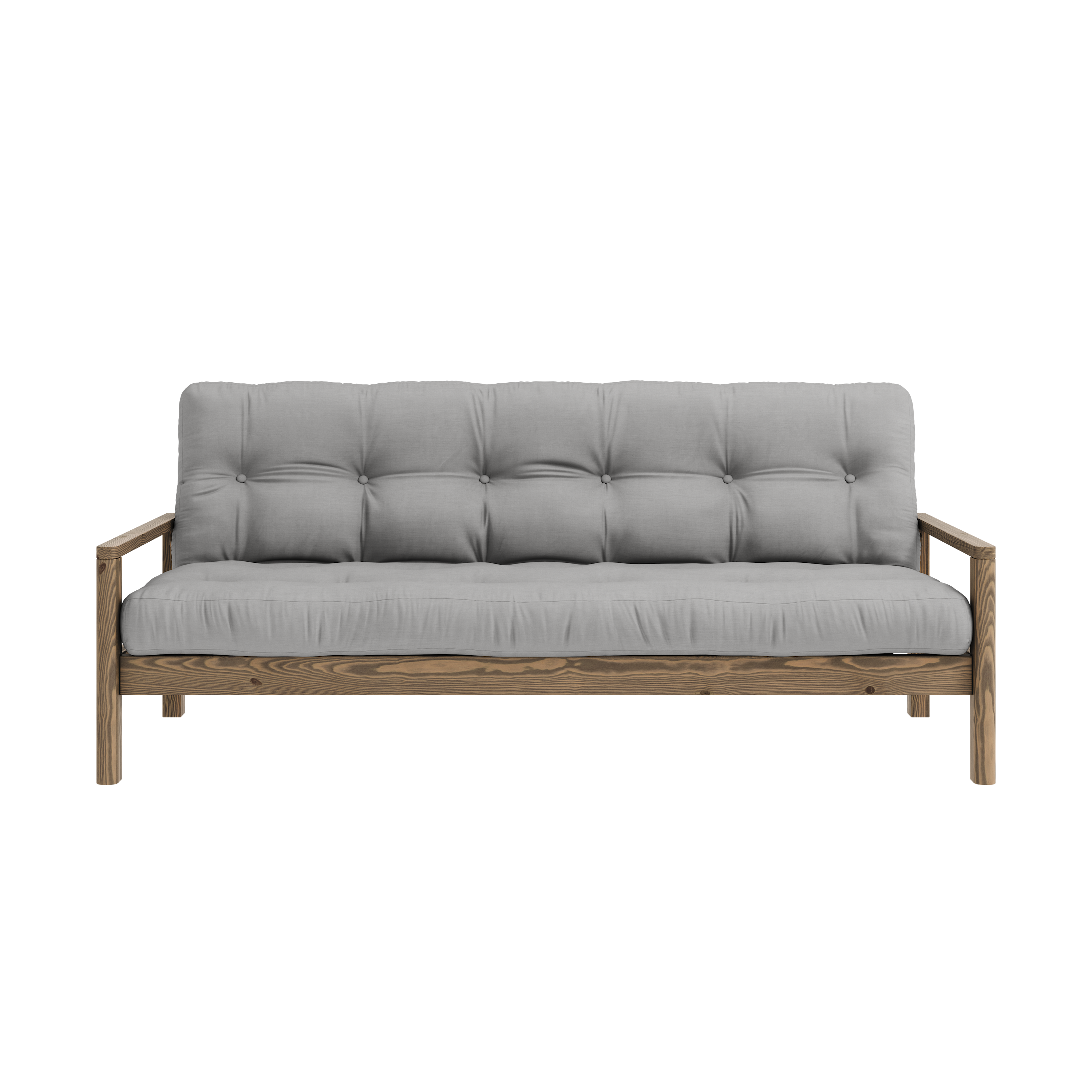 KNOB CAROB BROWN W. 5-LAYER MIXED MATTRESS GREY