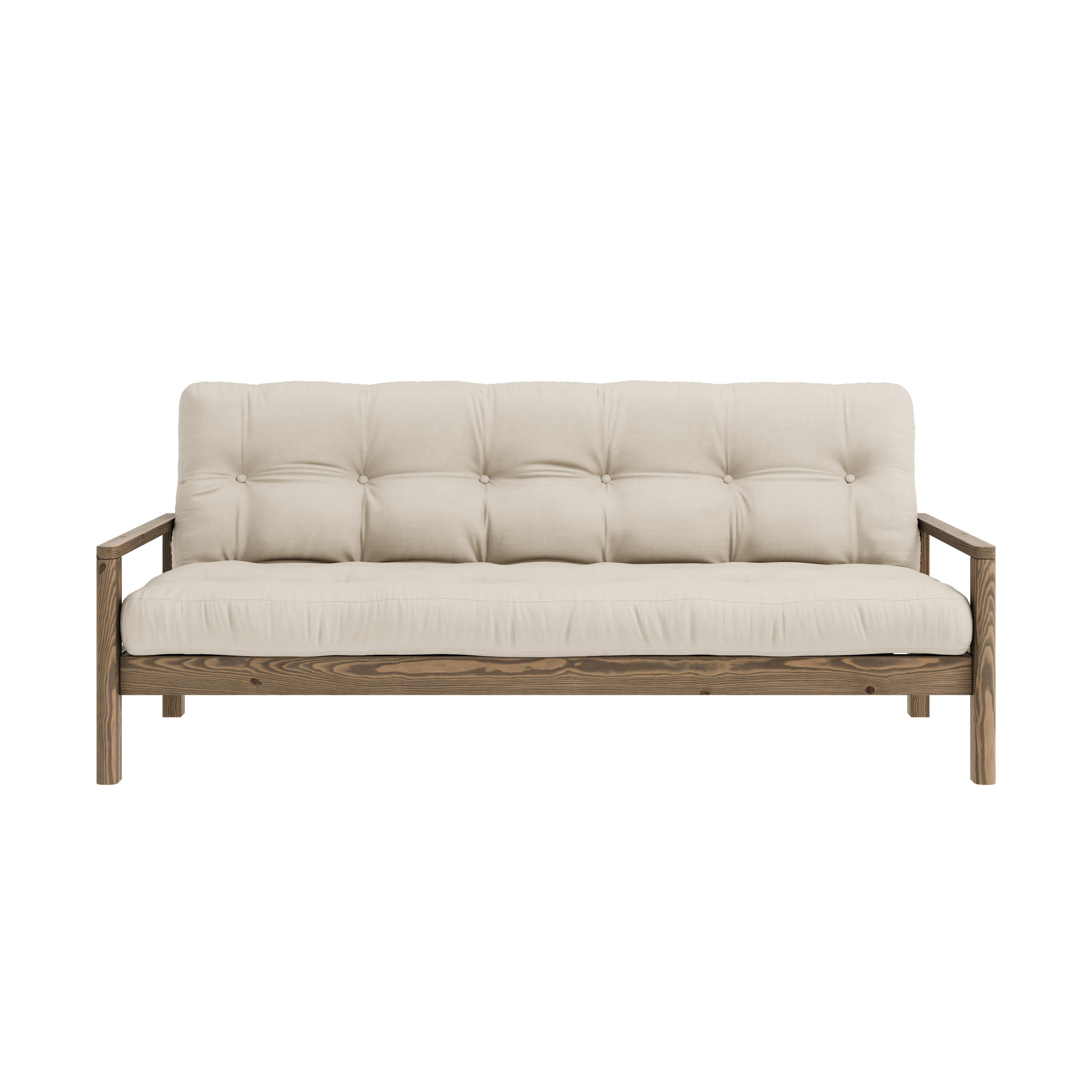 KNOB CAROB BROWN W. 5-LAYER MIXED MATTRESS BEIGE
