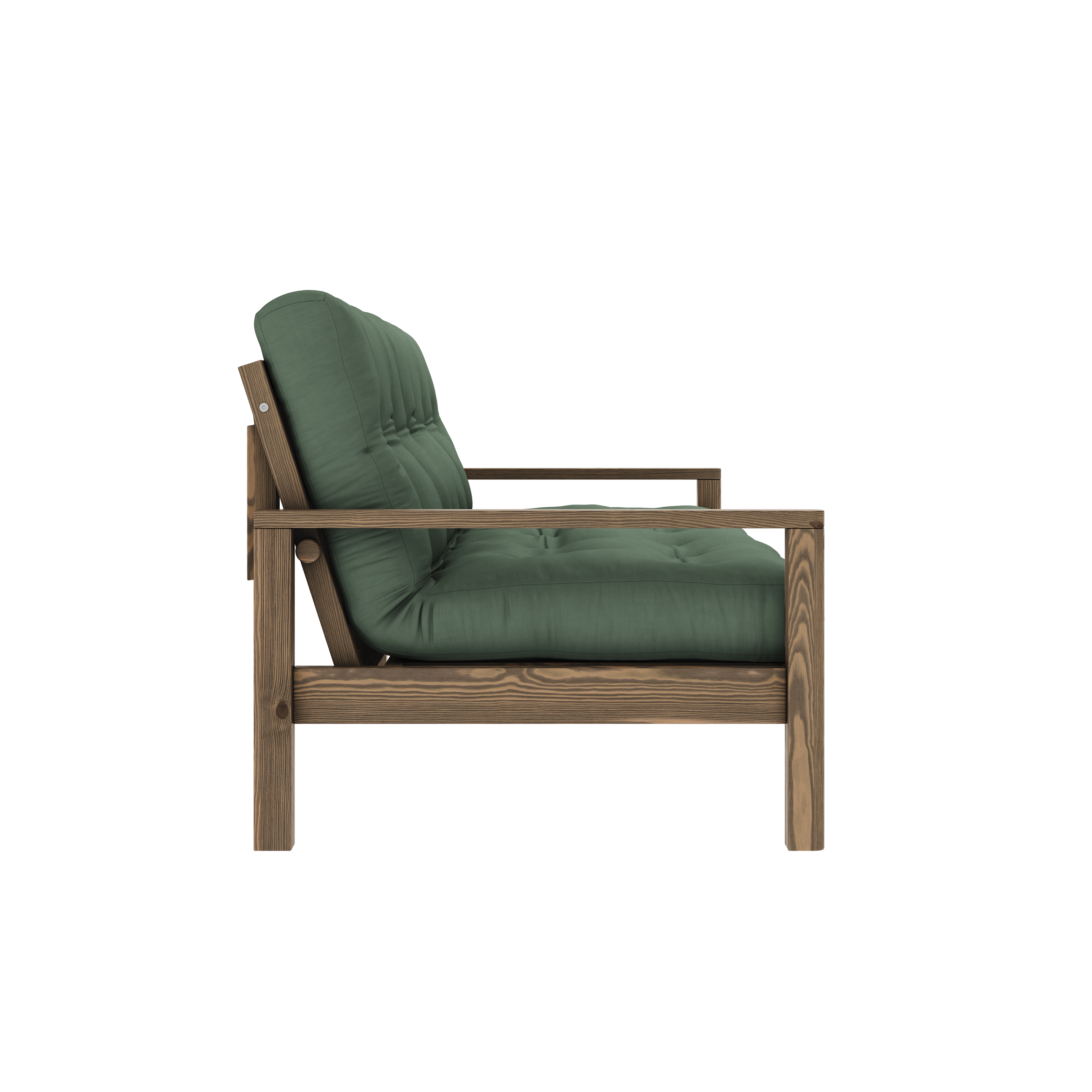 KNOB CAROB BROWN W. 5-LAYER MIXED MATTRESS OLIVE GREEN