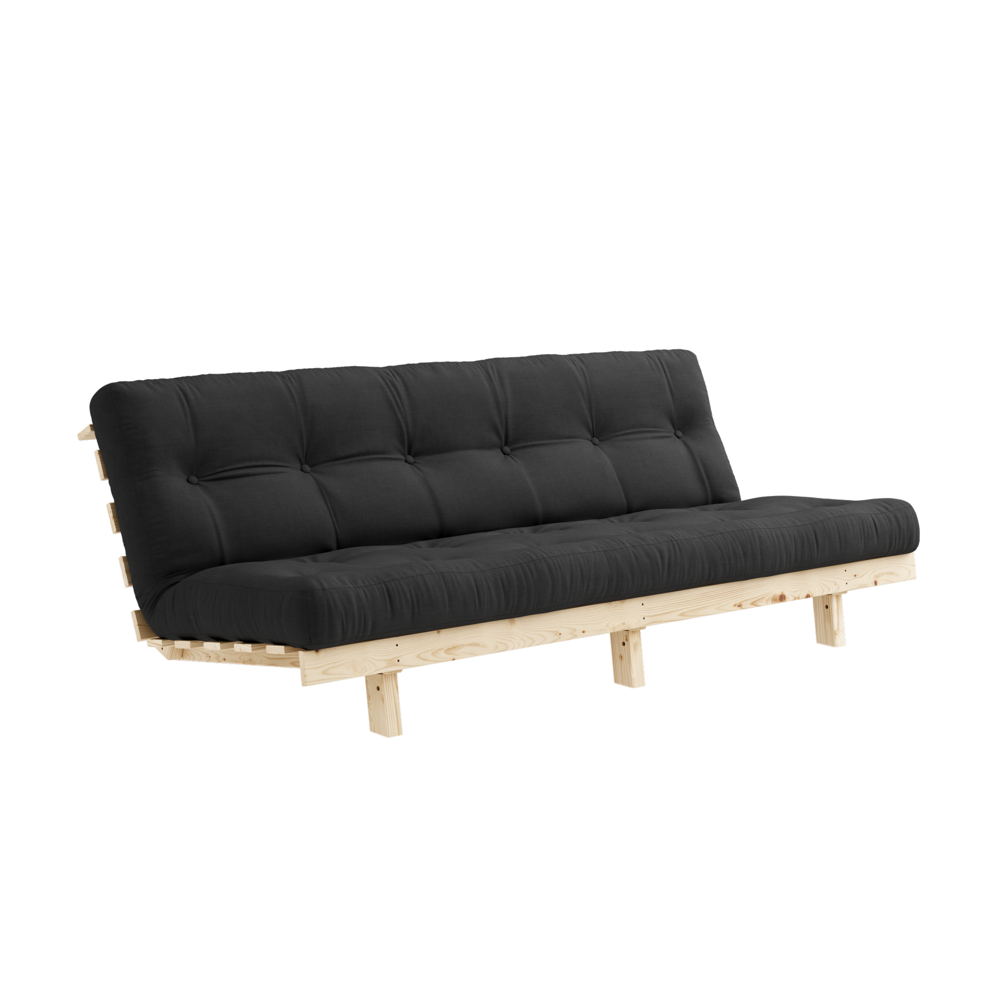 LEAN RAW 130 X 190 L. MATELAS MIXTE 5 COUCHES GRIS FONCÉ