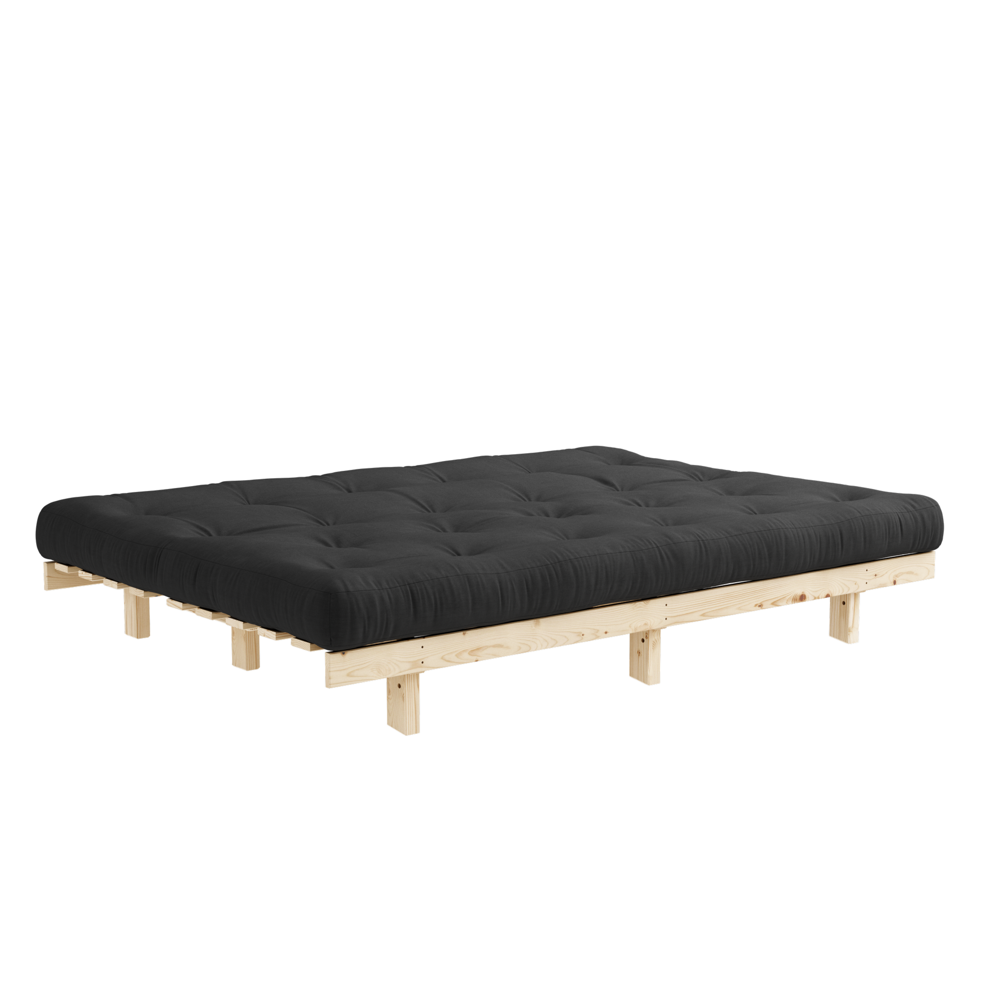 LEAN RAW 130 X 190 L. MATELAS MIXTE 5 COUCHES GRIS FONCÉ
