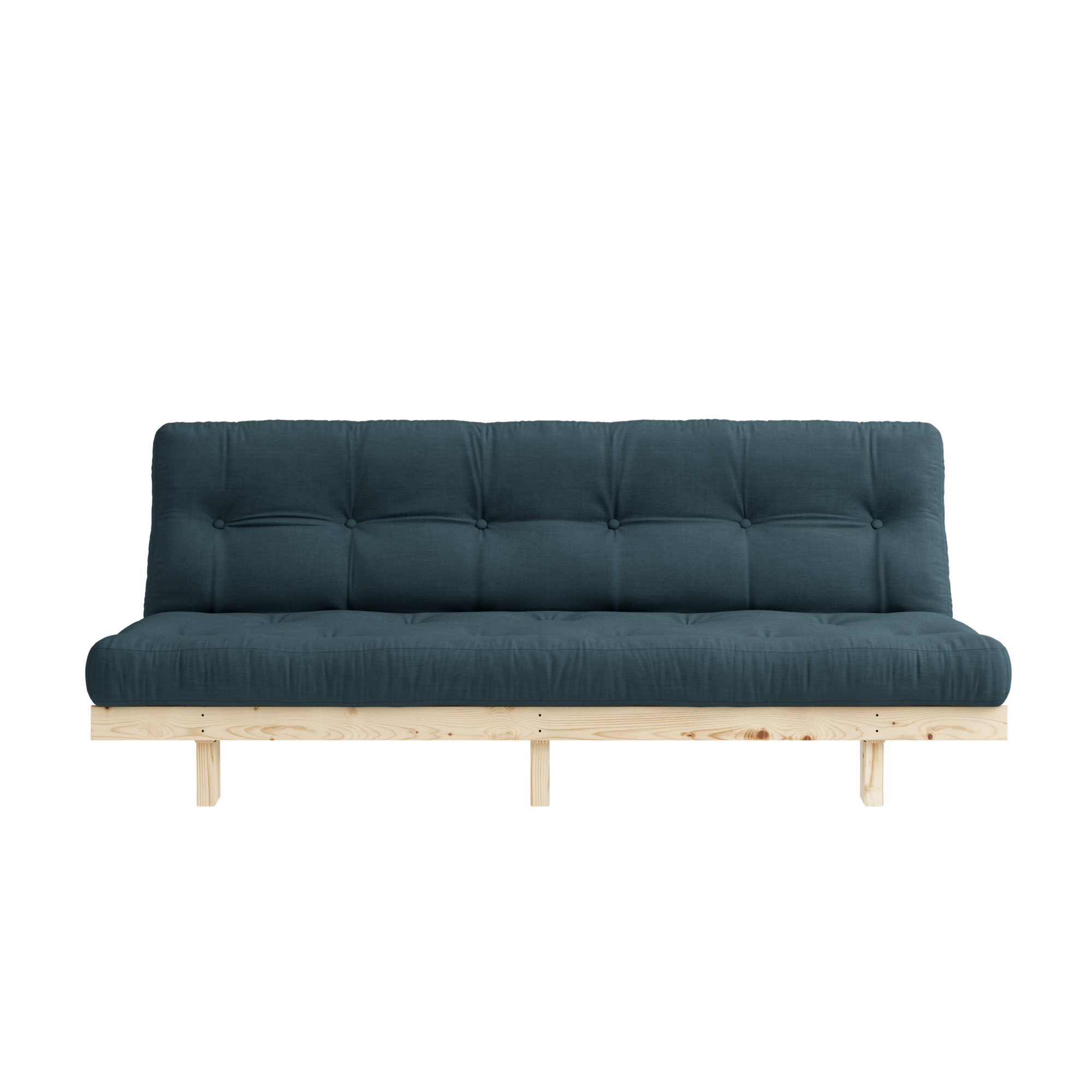 LEAN RAW 130 X 190 W. MATELAS MIXTE 5 COUCHES BLEU PÉTROLE