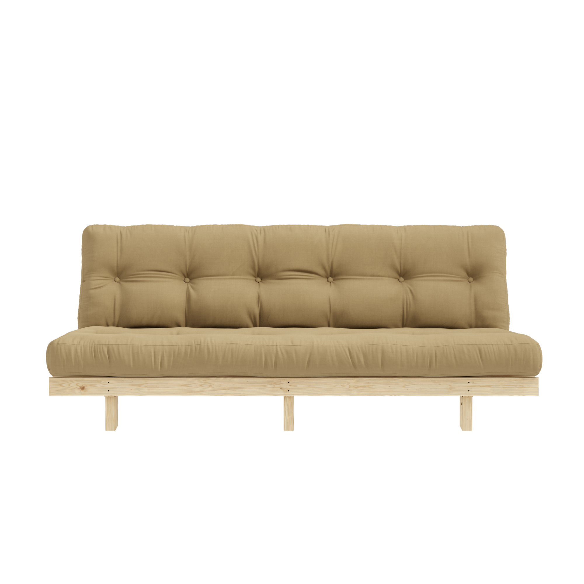 LEAN RAW 130 X 190 L. MATELAS MIXTE 5 COUCHES BLÉ BEIGE