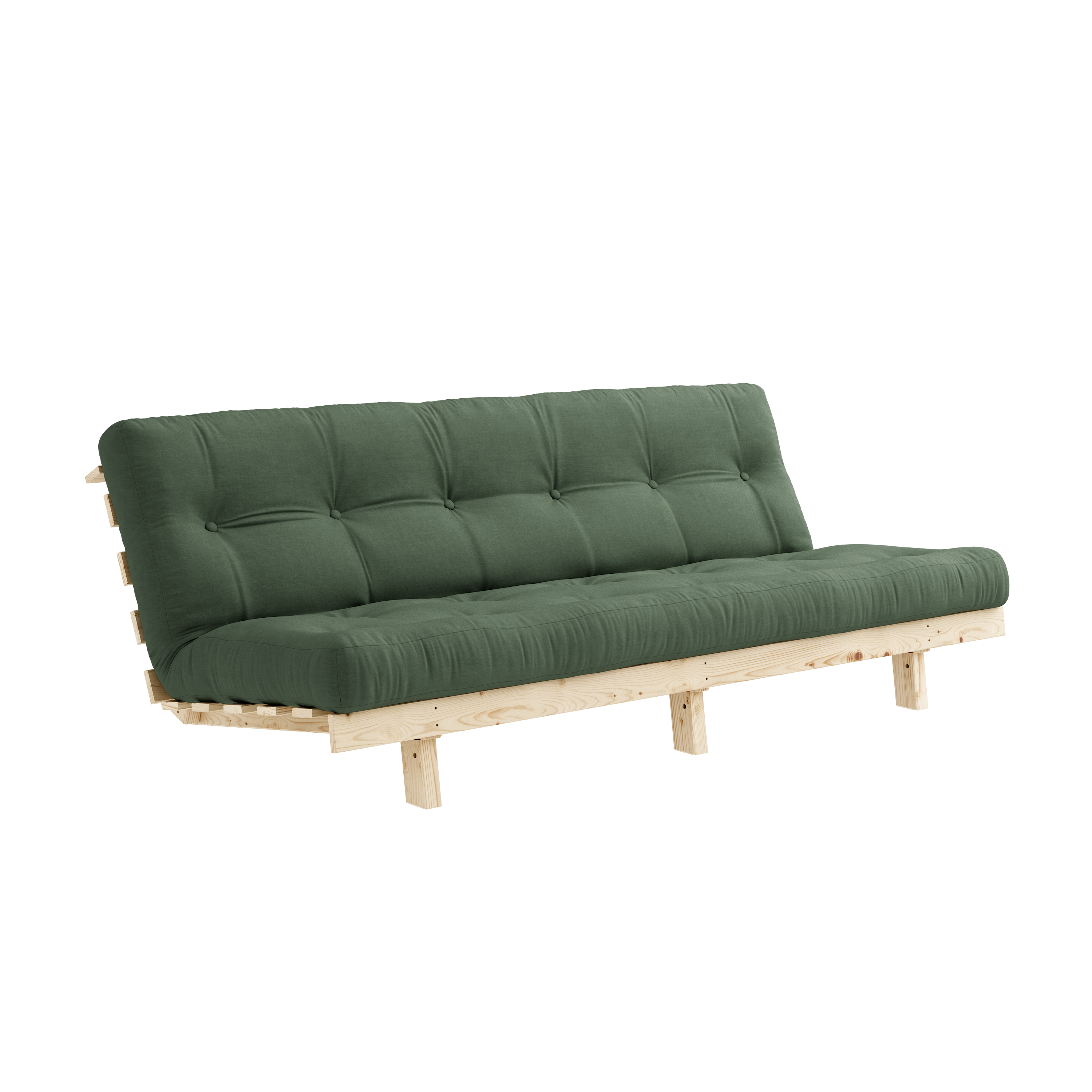 LEAN RAW 130 X 200 W. ALPHA MATELAS VERT OLIVE