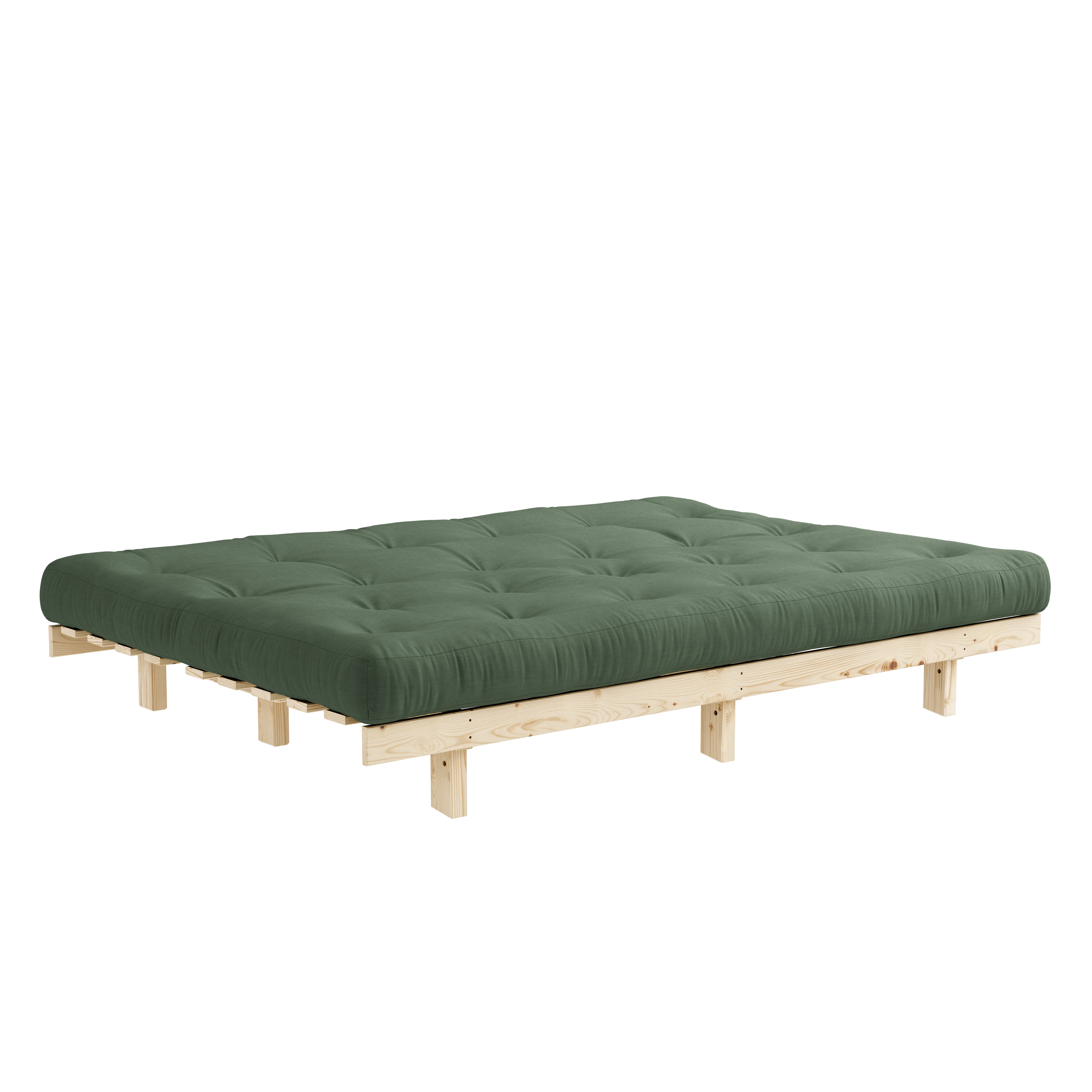 LEAN RAW 130 X 200 W. ALPHA MATELAS VERT OLIVE