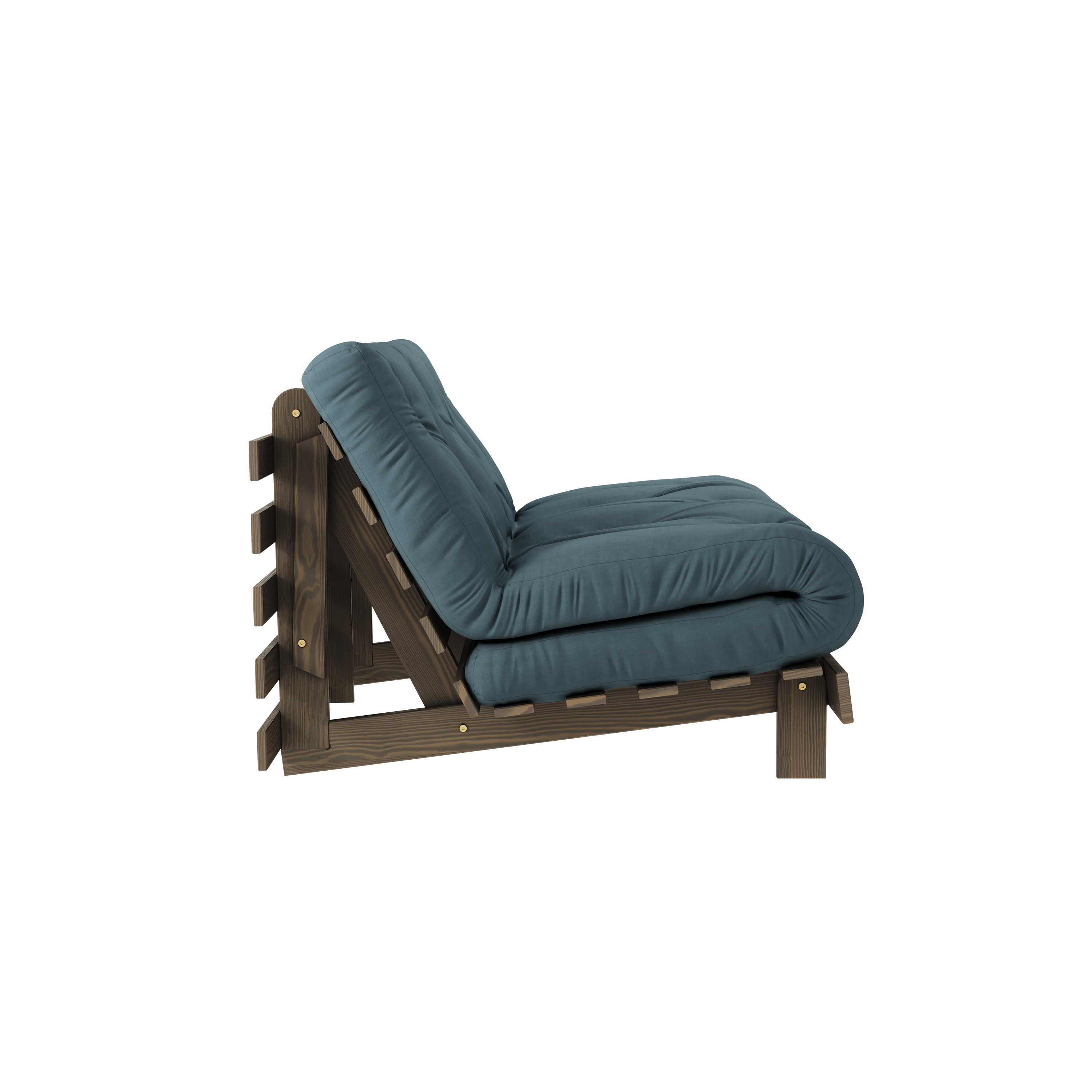 ROOTS CAROB BROWN 140 X 200 W. ROOTS MATTRESS PETROL BLUE