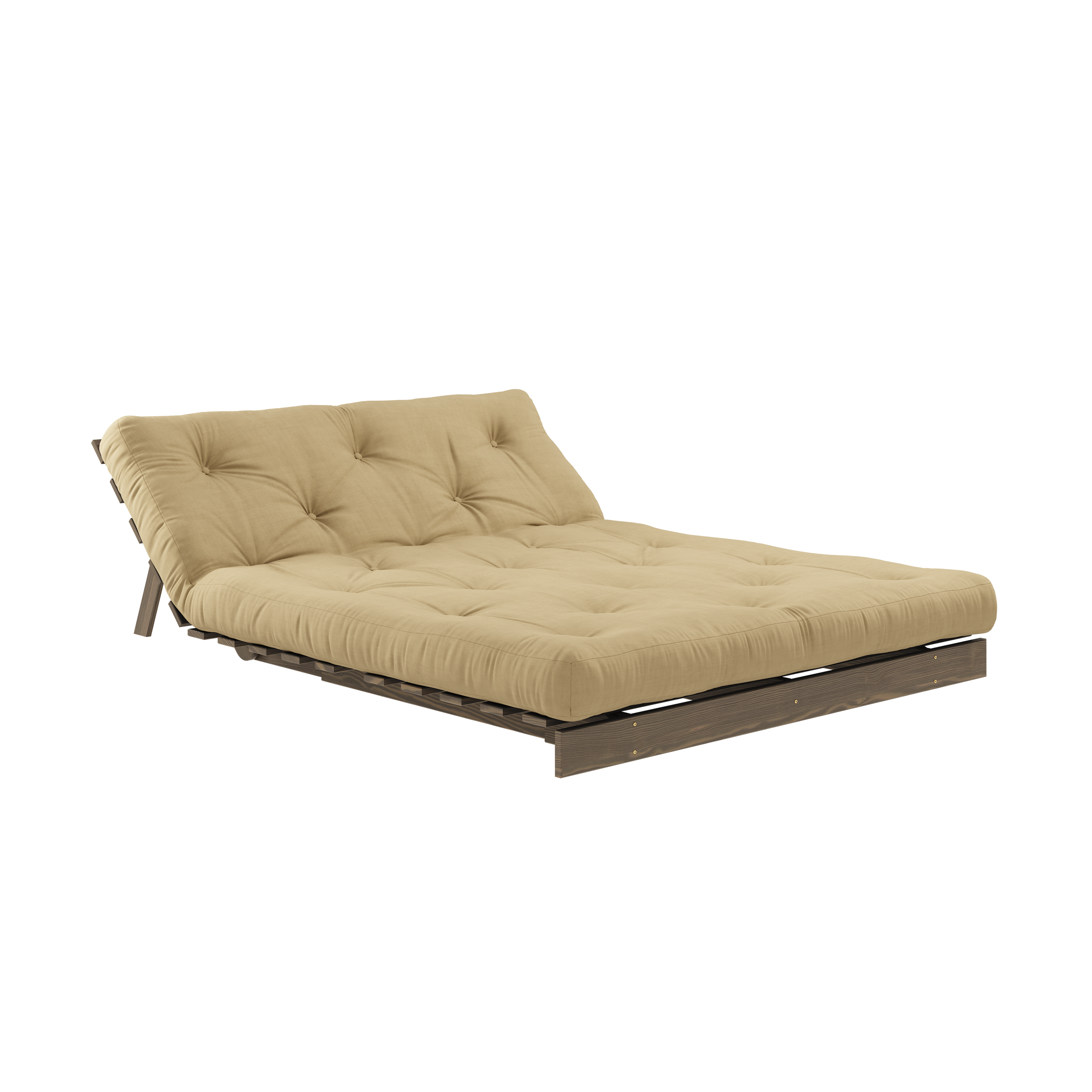 ROOTS CAROB BROWN 140 X 200 W. ROOTS MATTRESS WHEAT BEIGE