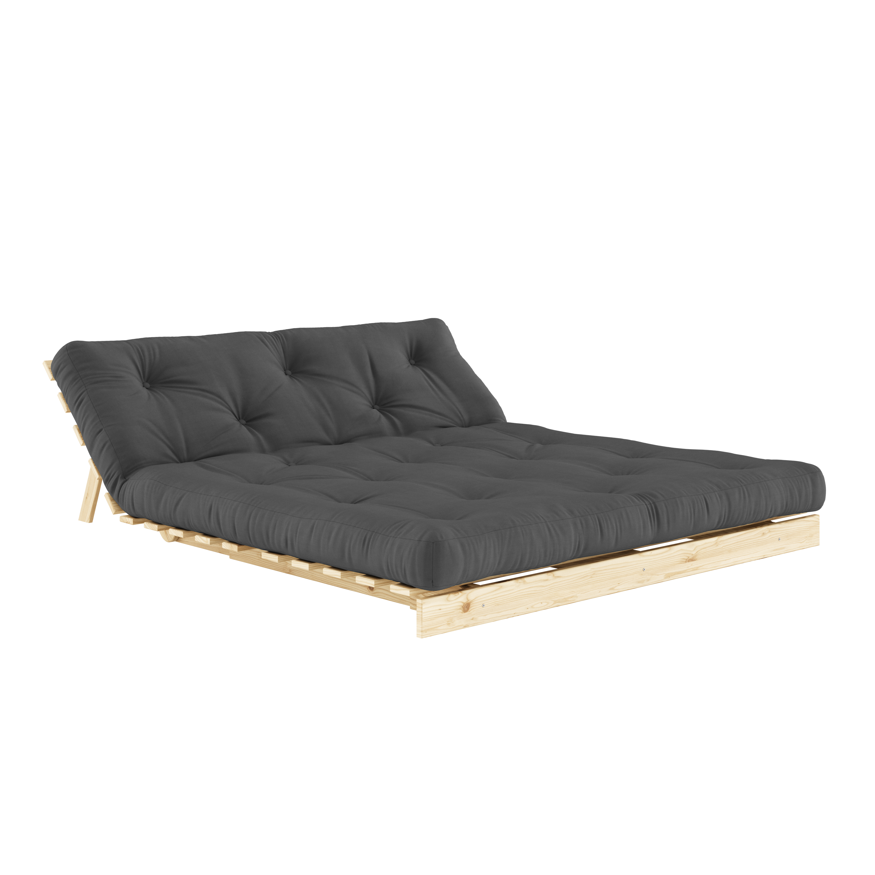 ROOTS RAW 160 X 200 W. ROOTS MATTRESS DARK GREY