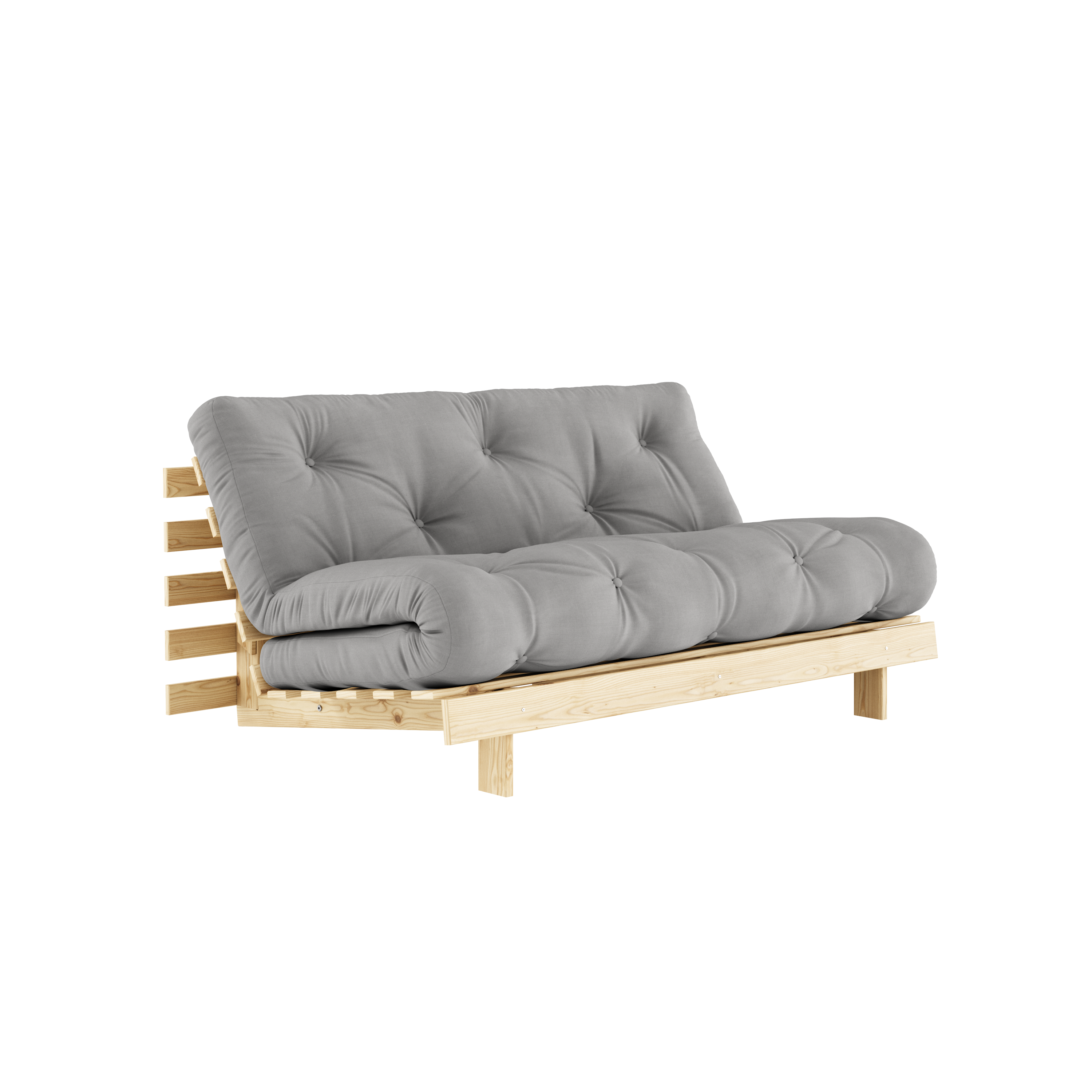 MATELAS ROOTS BRUT 160 X 200 AVEC MATELAS ROOTS GRIS
