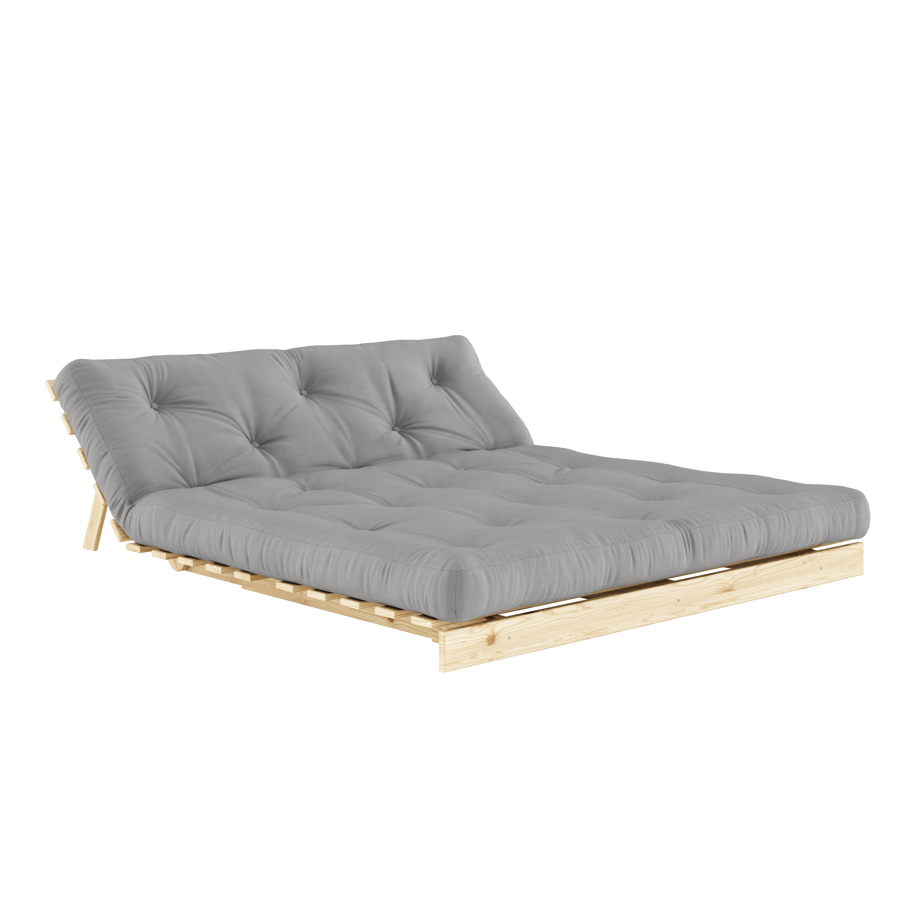 MATELAS ROOTS BRUT 160 X 200 AVEC MATELAS ROOTS GRIS