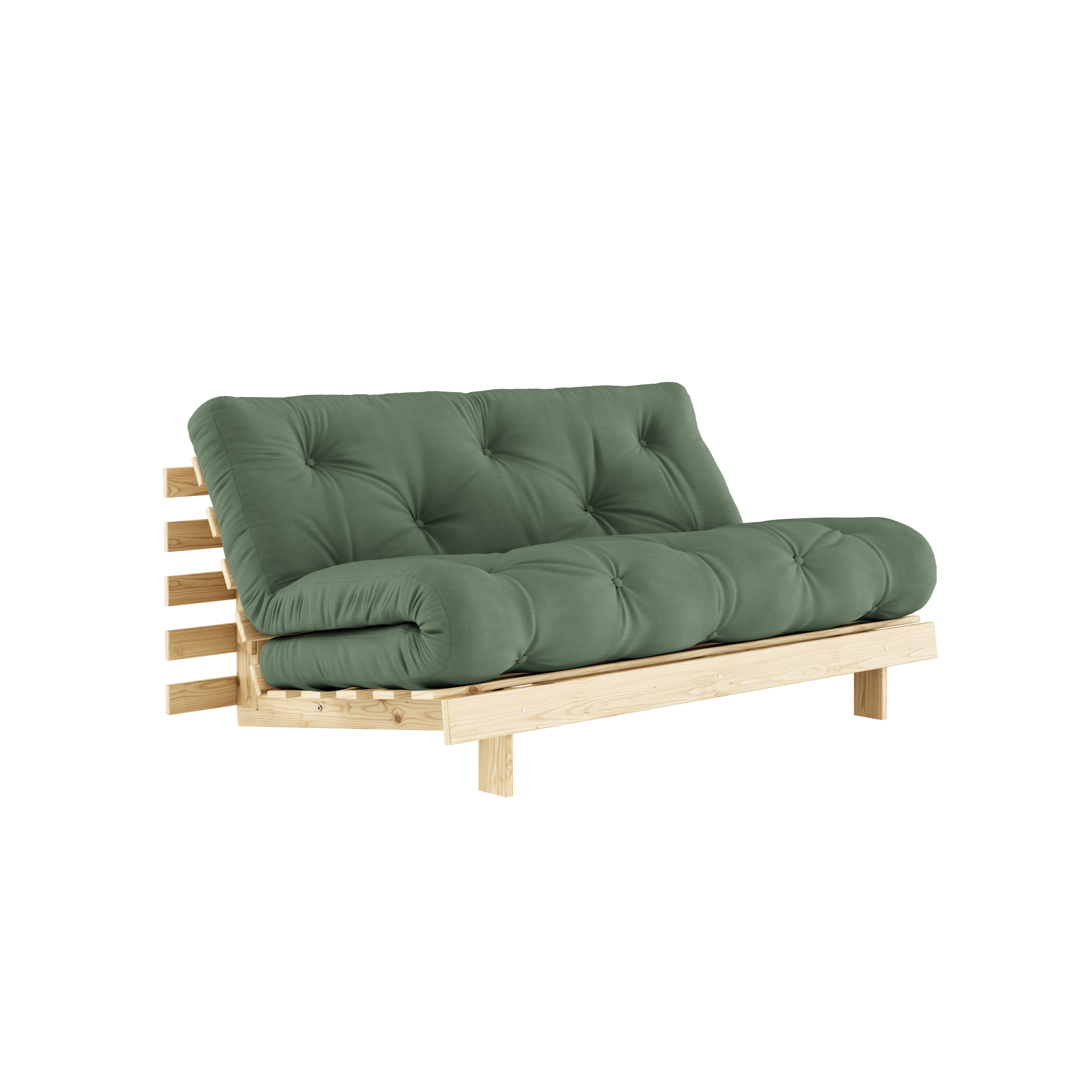 ROOTS RAW 160 X 200 W. ROOTS MATTRESS OLIVE GREEN