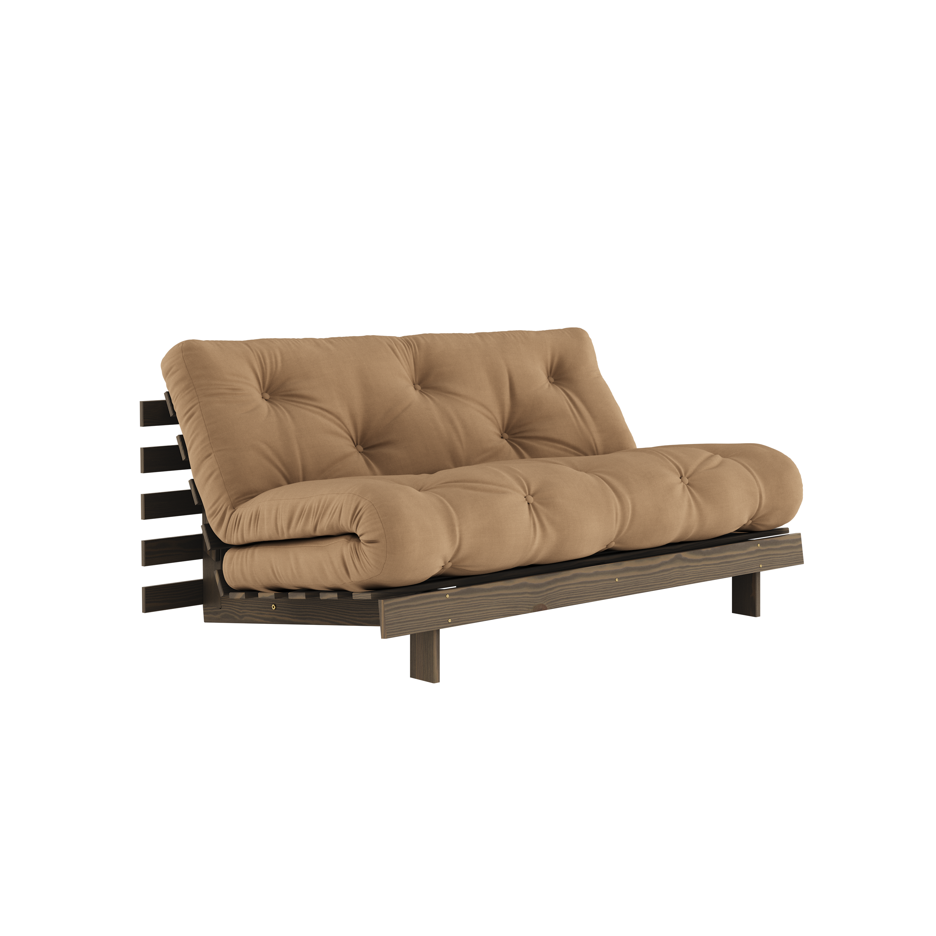 ROOTS CAROB BROWN 160 X 200 AVEC MATELAS ROOTS MOCCA