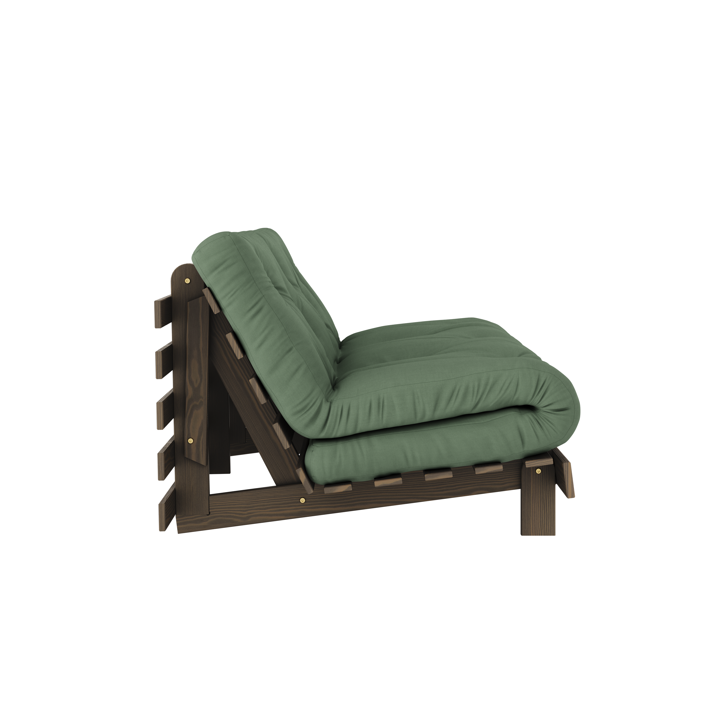 ROOTS CAROB BROWN 160 X 200 W. ROOTS MATTRESS OLIVE GREEN