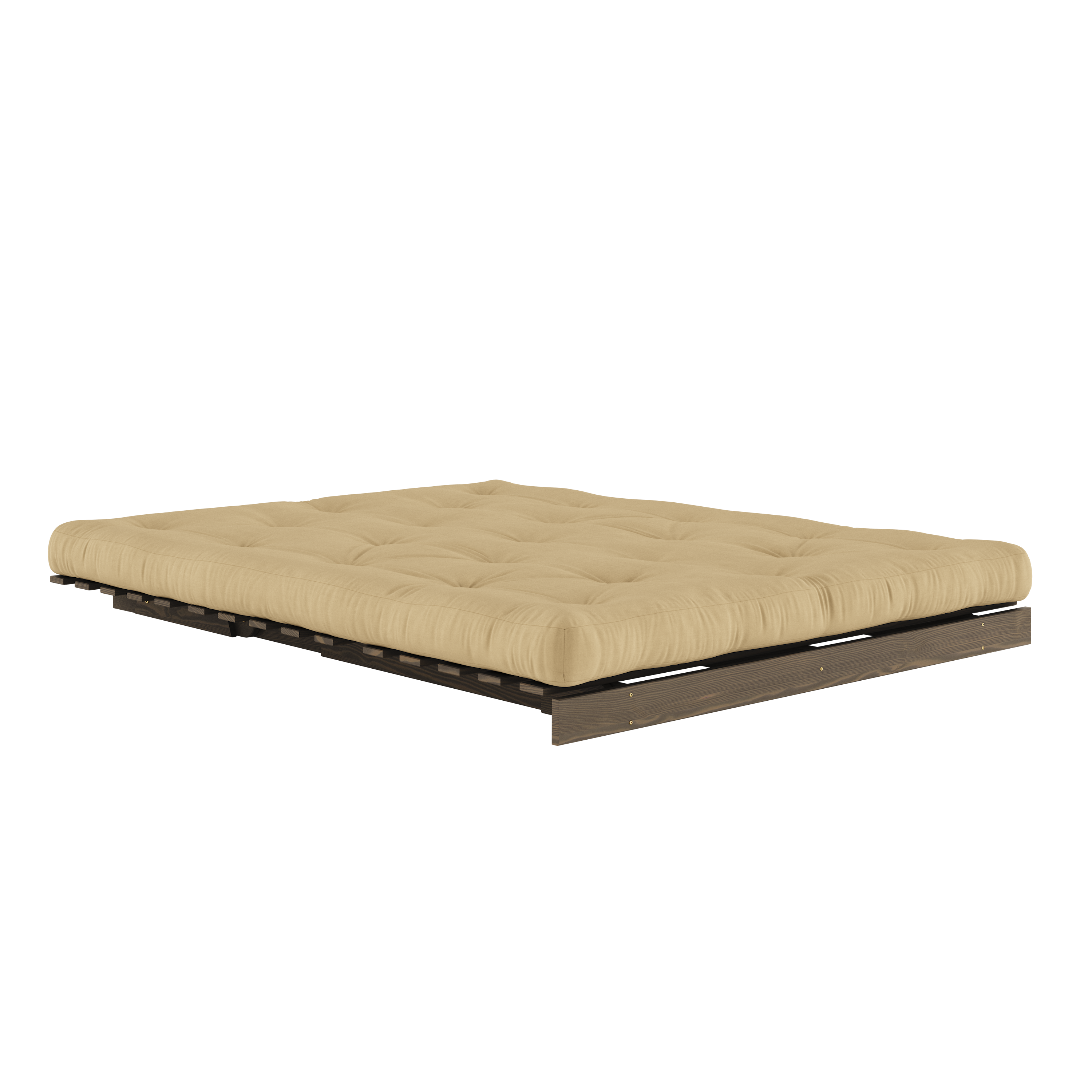 ROOTS CAROB BROWN 160 X 200 W. ROOTS MATTRESS WHEAT BEIGE