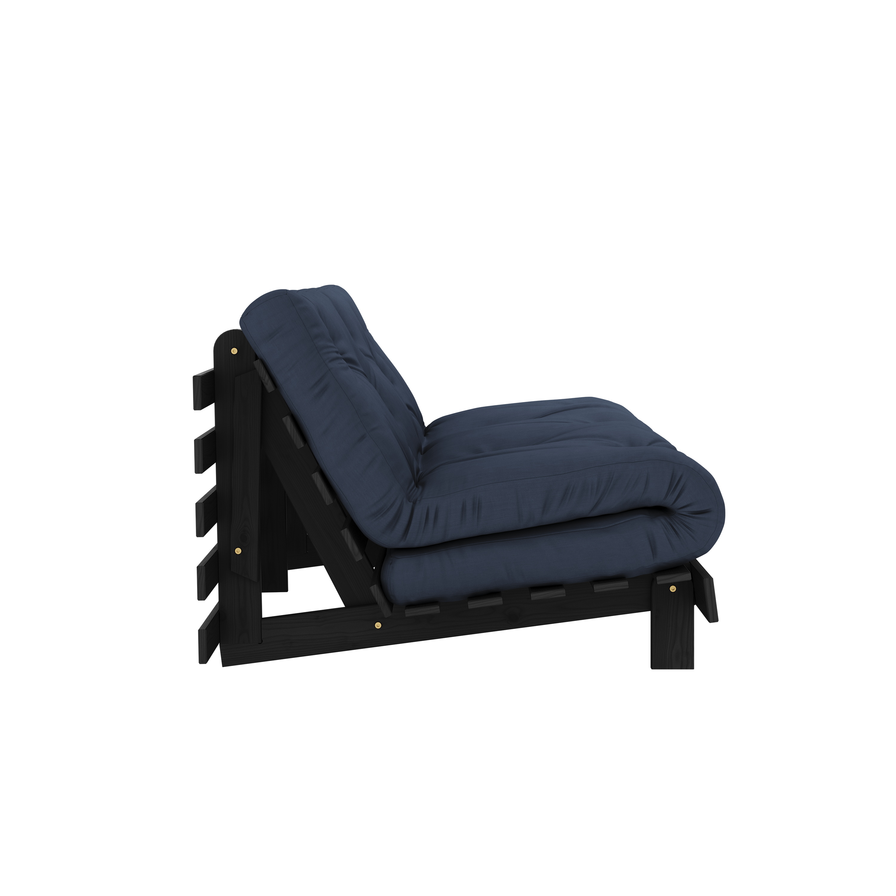 ROOTS BLACK NIGHT LACQUERED 160 X 200 W. ROOTS MATTRESS NAVY