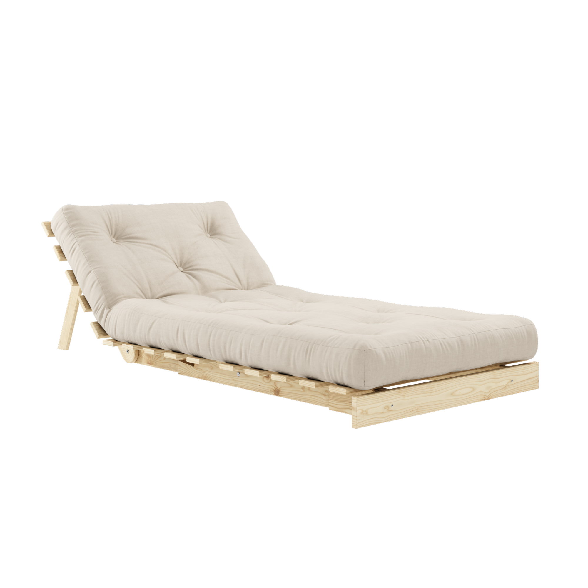 ROOTS RAW 90 X 200 AVEC MATELAS ROOTS BEIGE 90 X 200