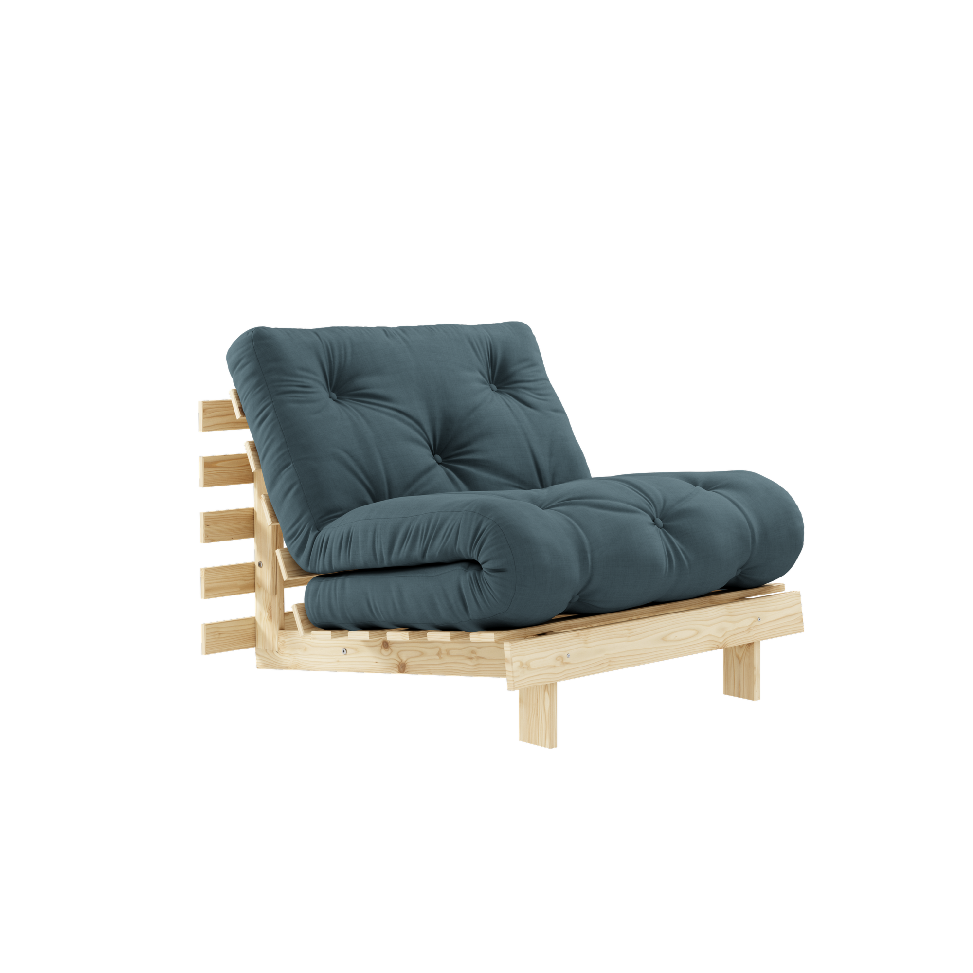 ROOTS RAW 90 X 200 W. ROOTS MATTRESS PETROL BLUE
