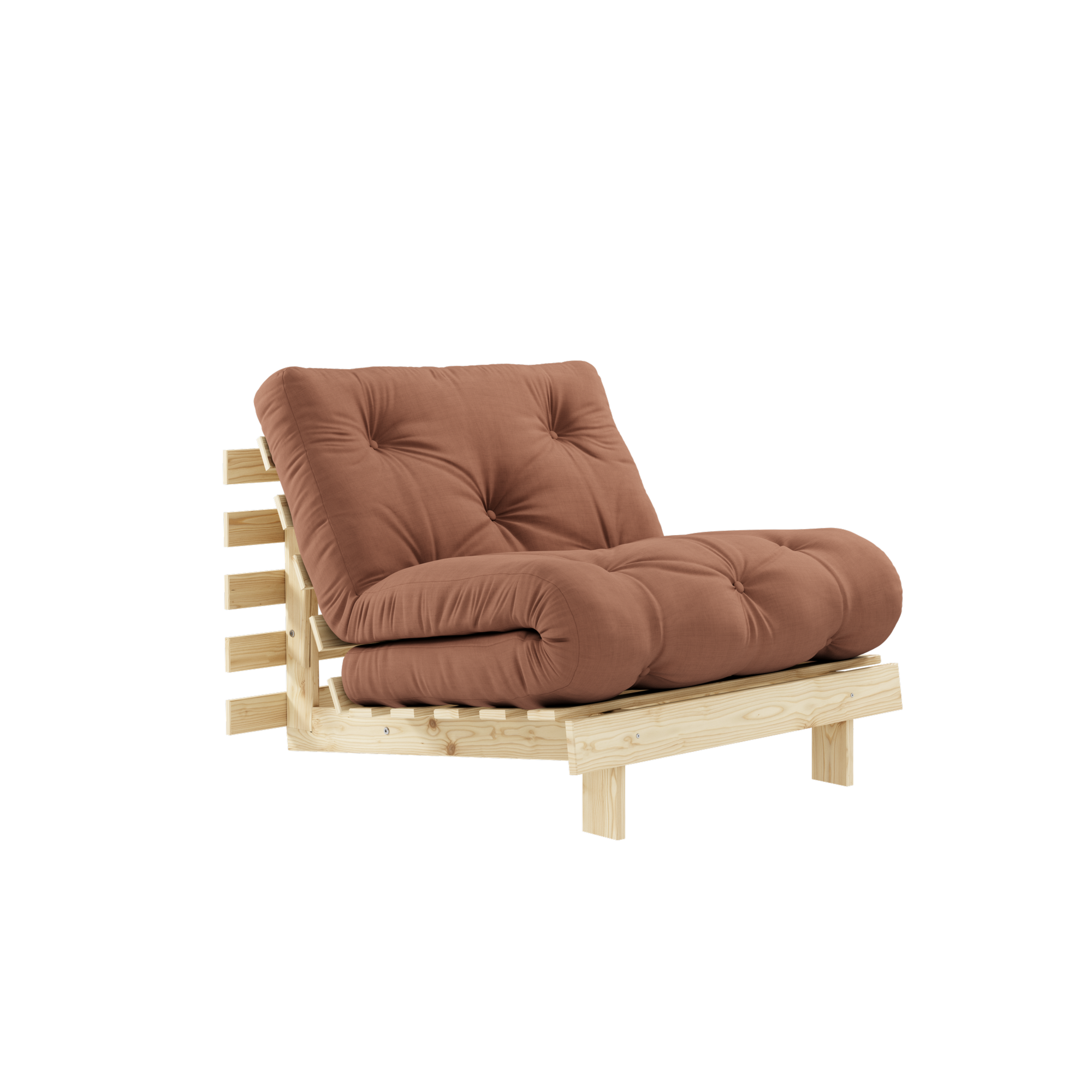 ROOTS RAW 90 X 200 W. ROOTS MATTRESS CLAY BROWN