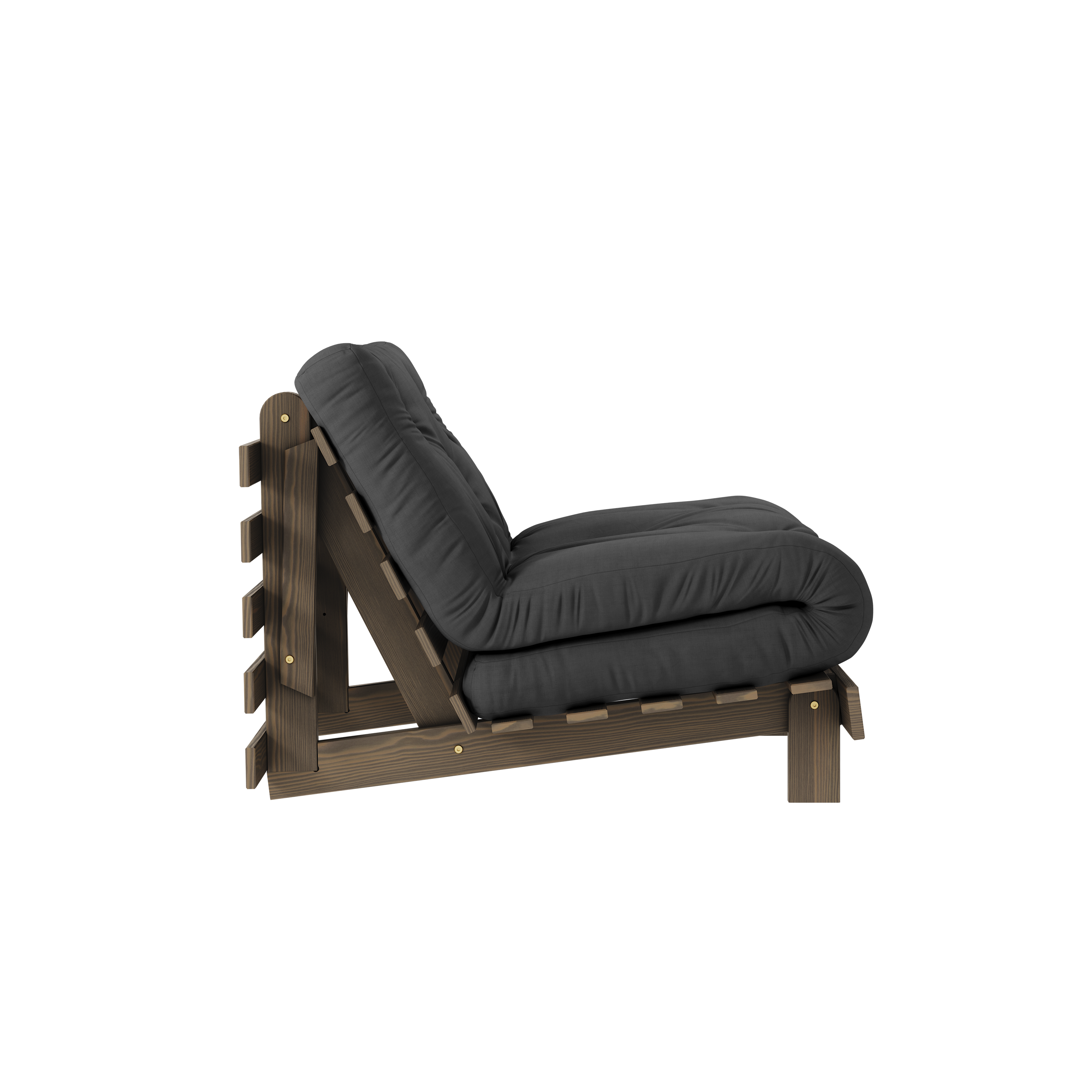 ROOTS CAROB BROWN 90 X 200 W. ROOTS MATTRESS DARK GREY
