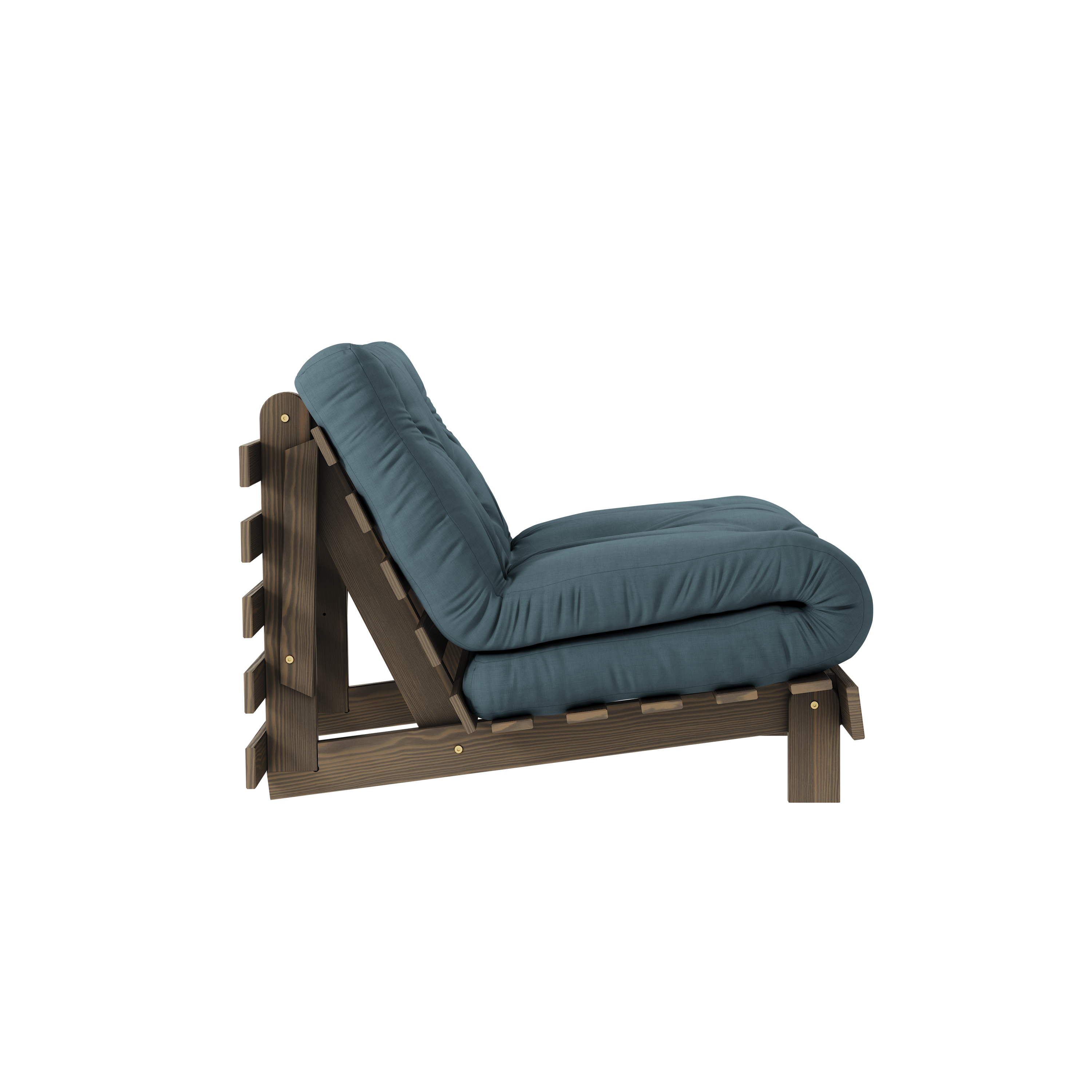 ROOTS CAROB BROWN 90 X 200 W. ROOTS MATTRESS PETROL BLUE