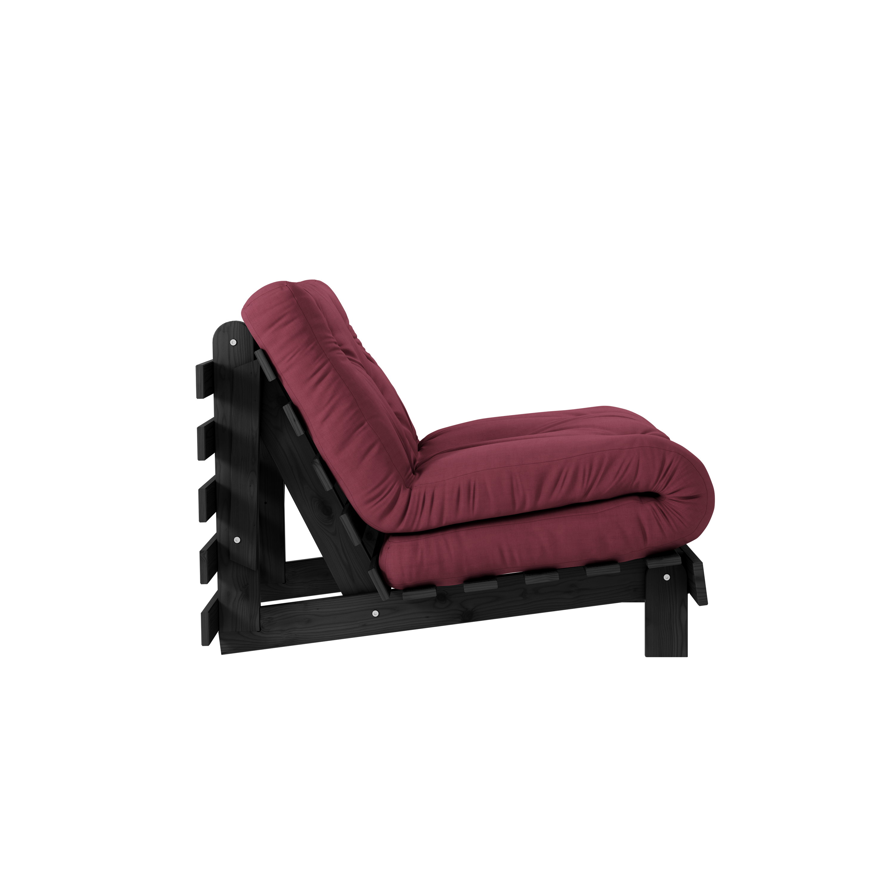 ROOTS BLACK NIGHT LACQUERED 90 X 200 W. ROOTS MATTRESS BORDEAUX