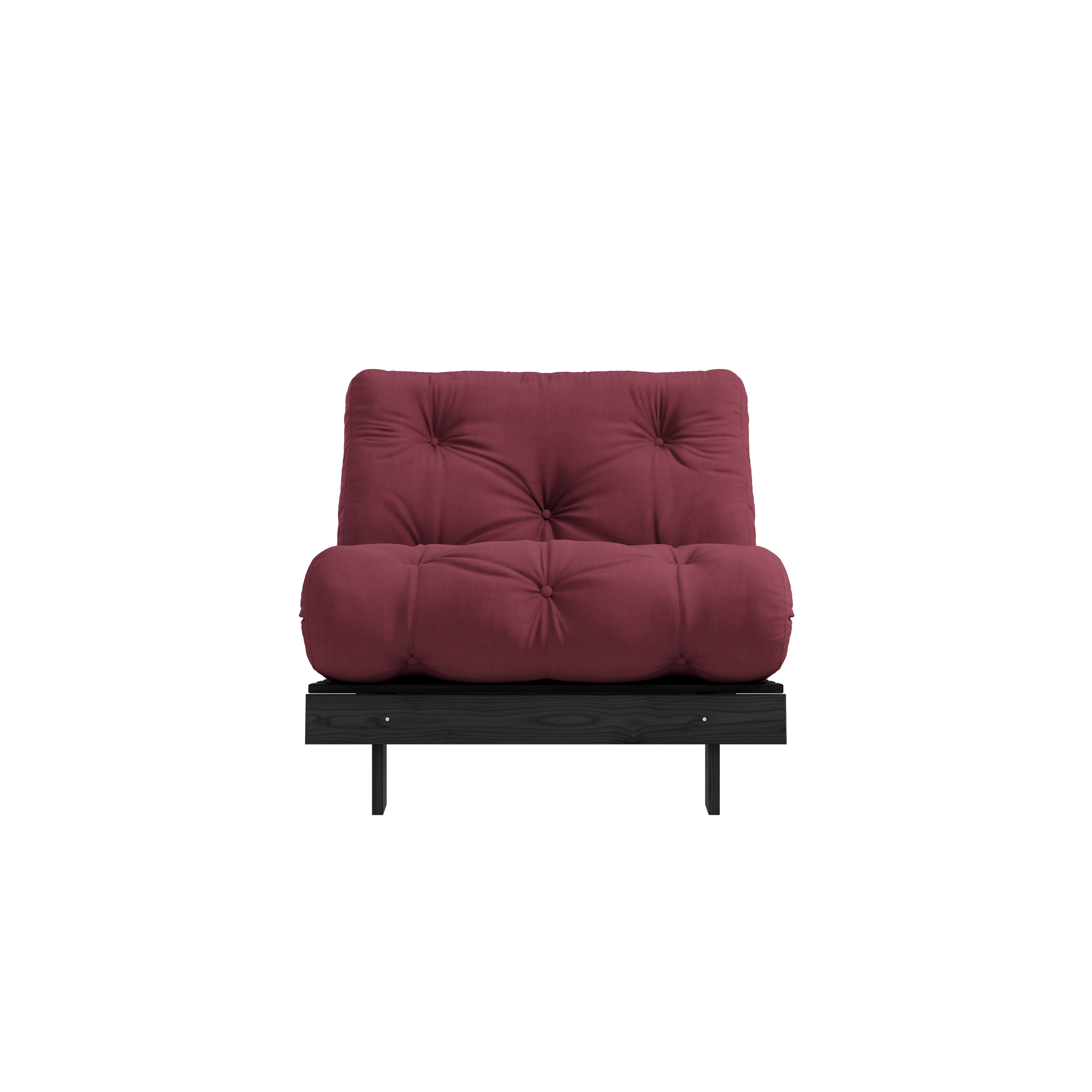 ROOTS BLACK NIGHT LACQUERED 90 X 200 W. ROOTS MATTRESS BORDEAUX