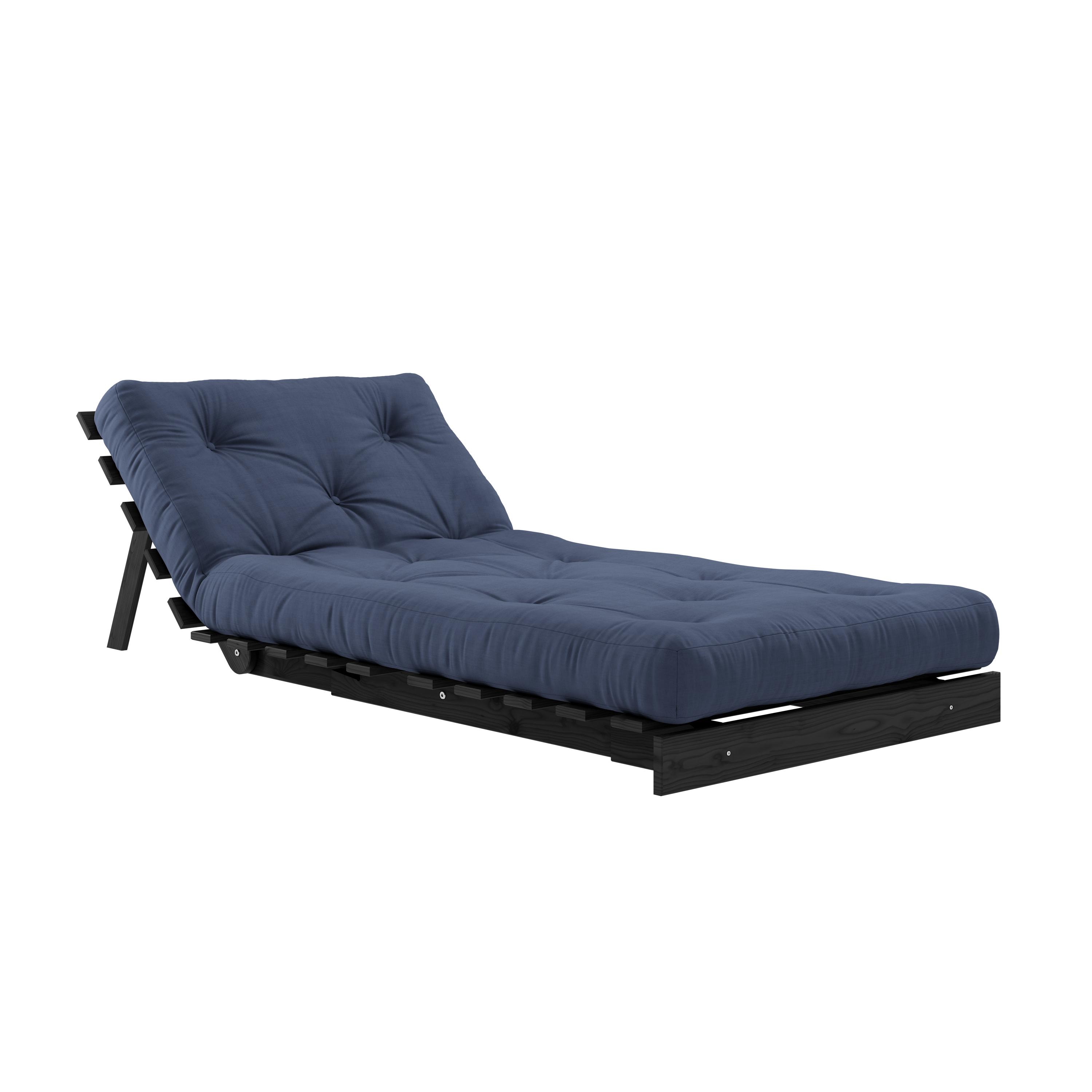 ROOTS BLACK NIGHT LACQUERED 90 X 200 W. ROOTS MATTRESS NAVY