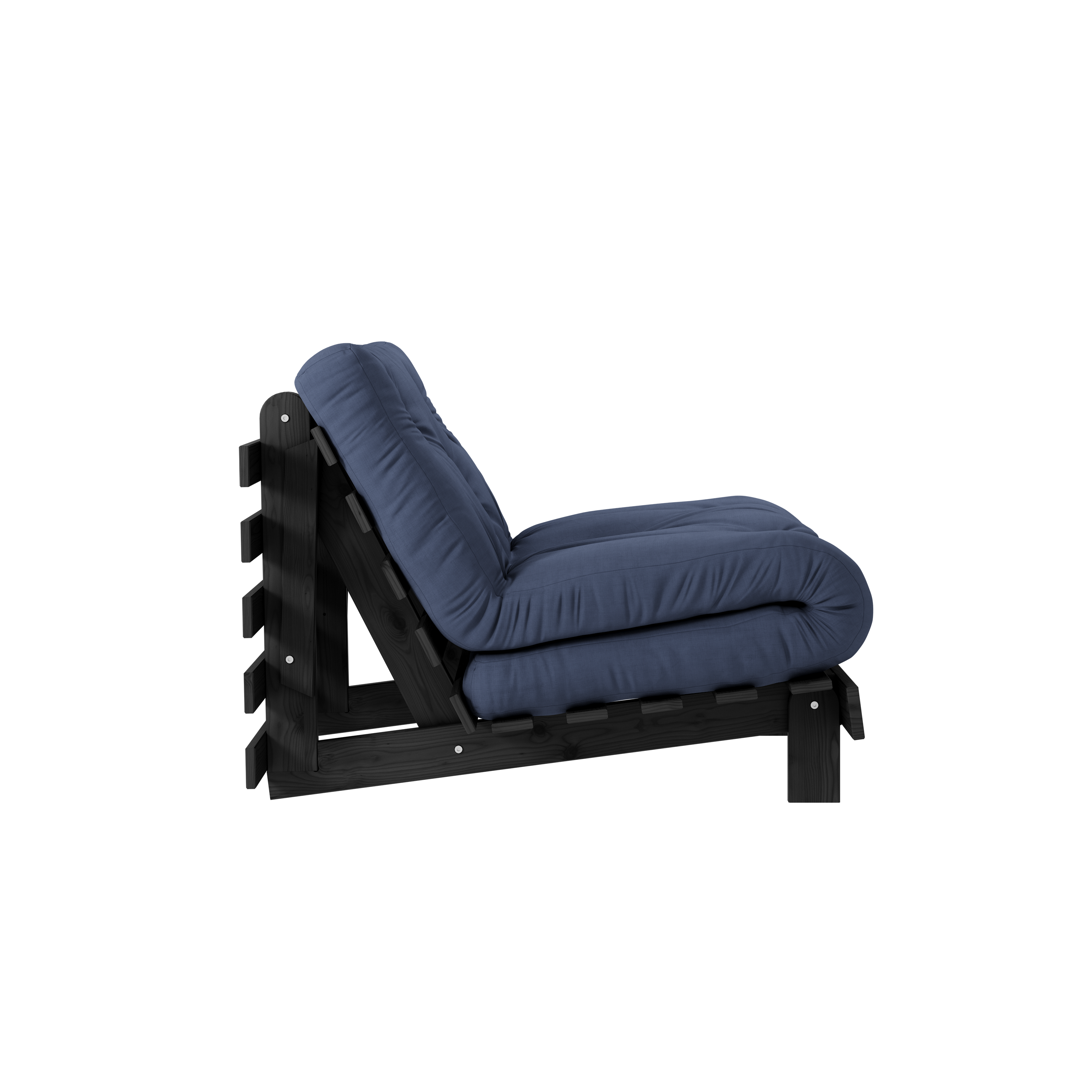ROOTS BLACK NIGHT LACQUERED 90 X 200 W. ROOTS MATTRESS NAVY