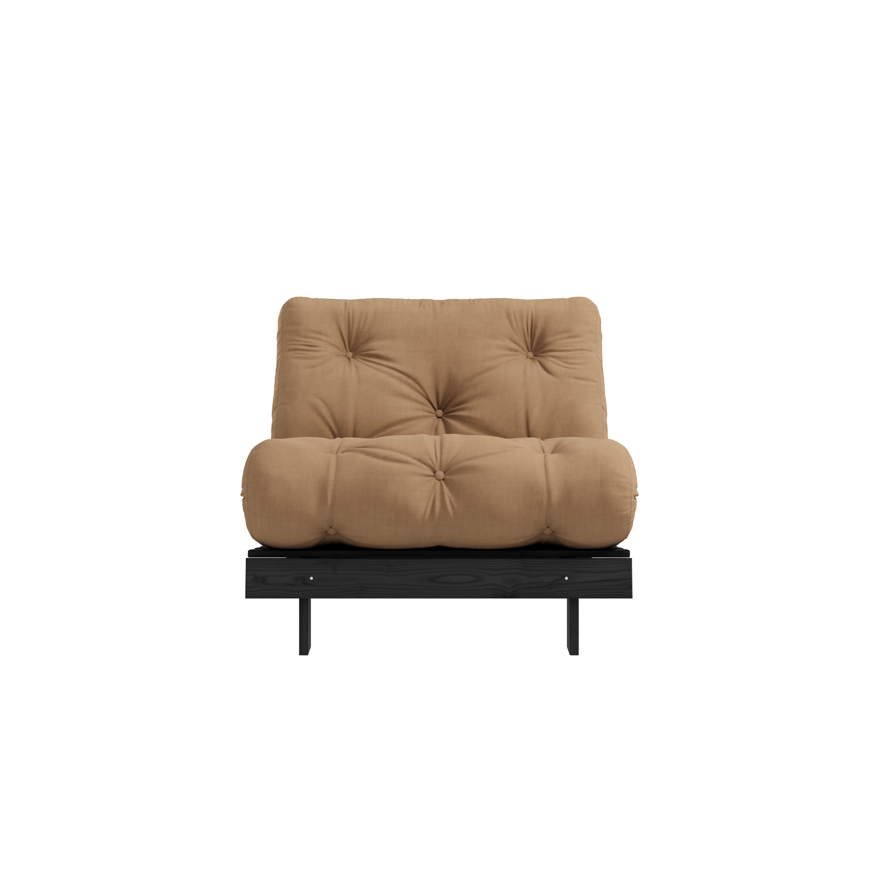 ROOTS BLACK NIGHT LACQUERED 90 X 200 W. ROOTS MATTRESS MOCCA