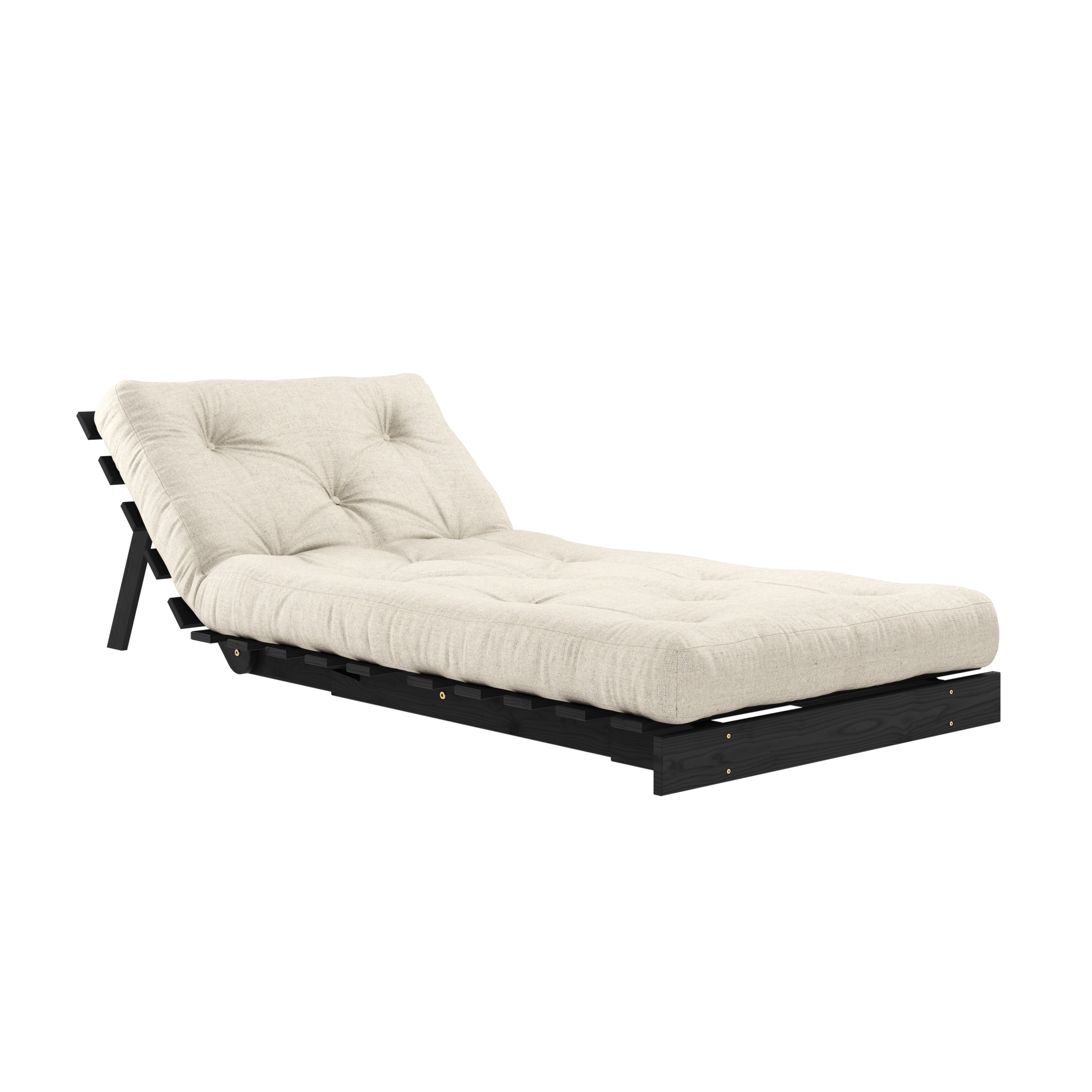 ROOTS BLACK NIGHT LACQUERED 90 X 200 W. ROOTS MATTRESS LINEN