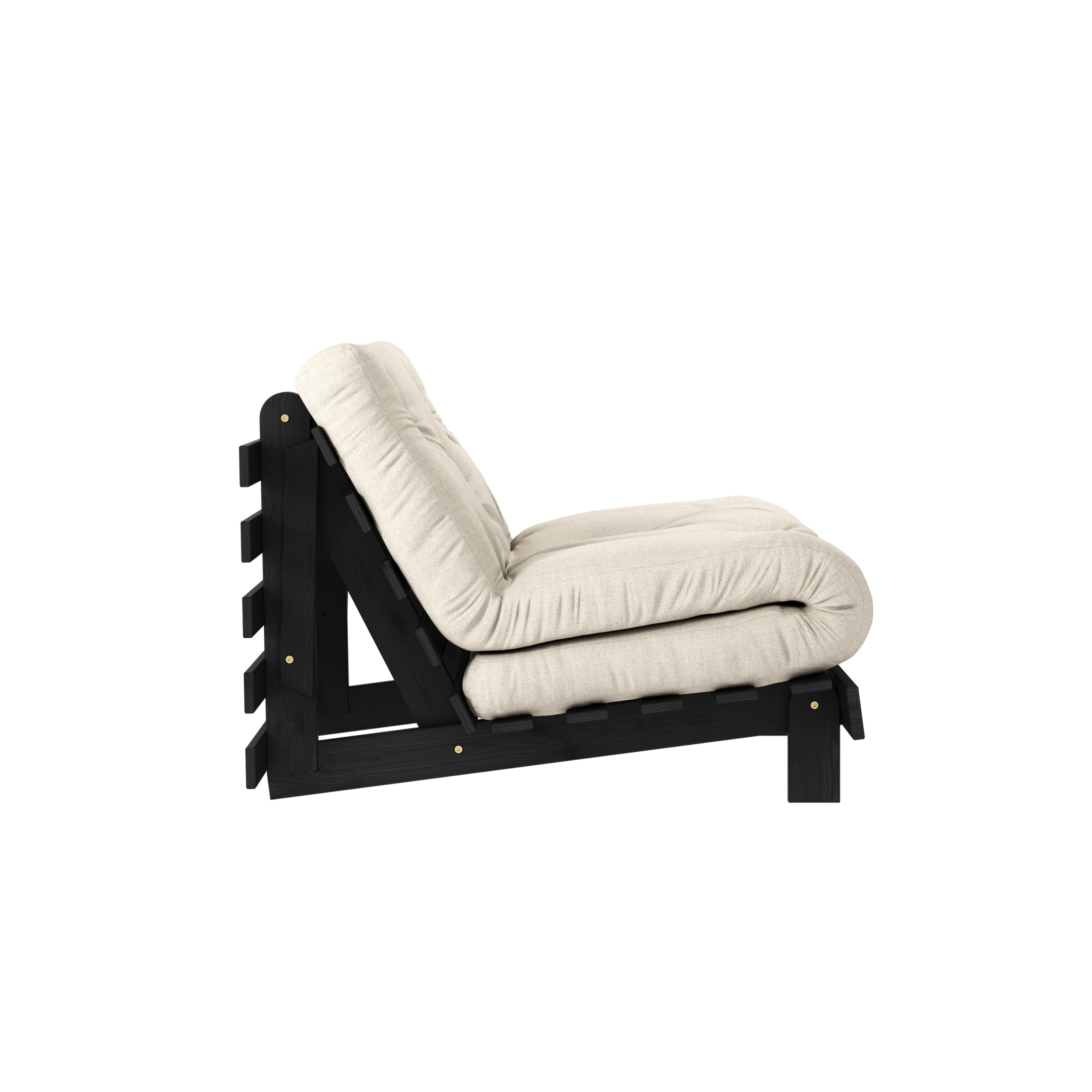ROOTS BLACK NIGHT LACQUERED 90 X 200 W. ROOTS MATTRESS LINEN