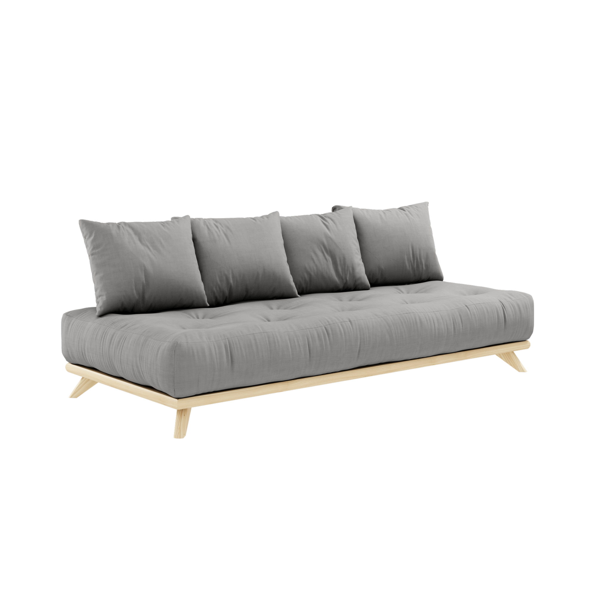 SENZA DAYBED CLAQUÉE TRANSPARENT AVEC ENSEMBLE MATELAS SENZA DAYBED GRIS