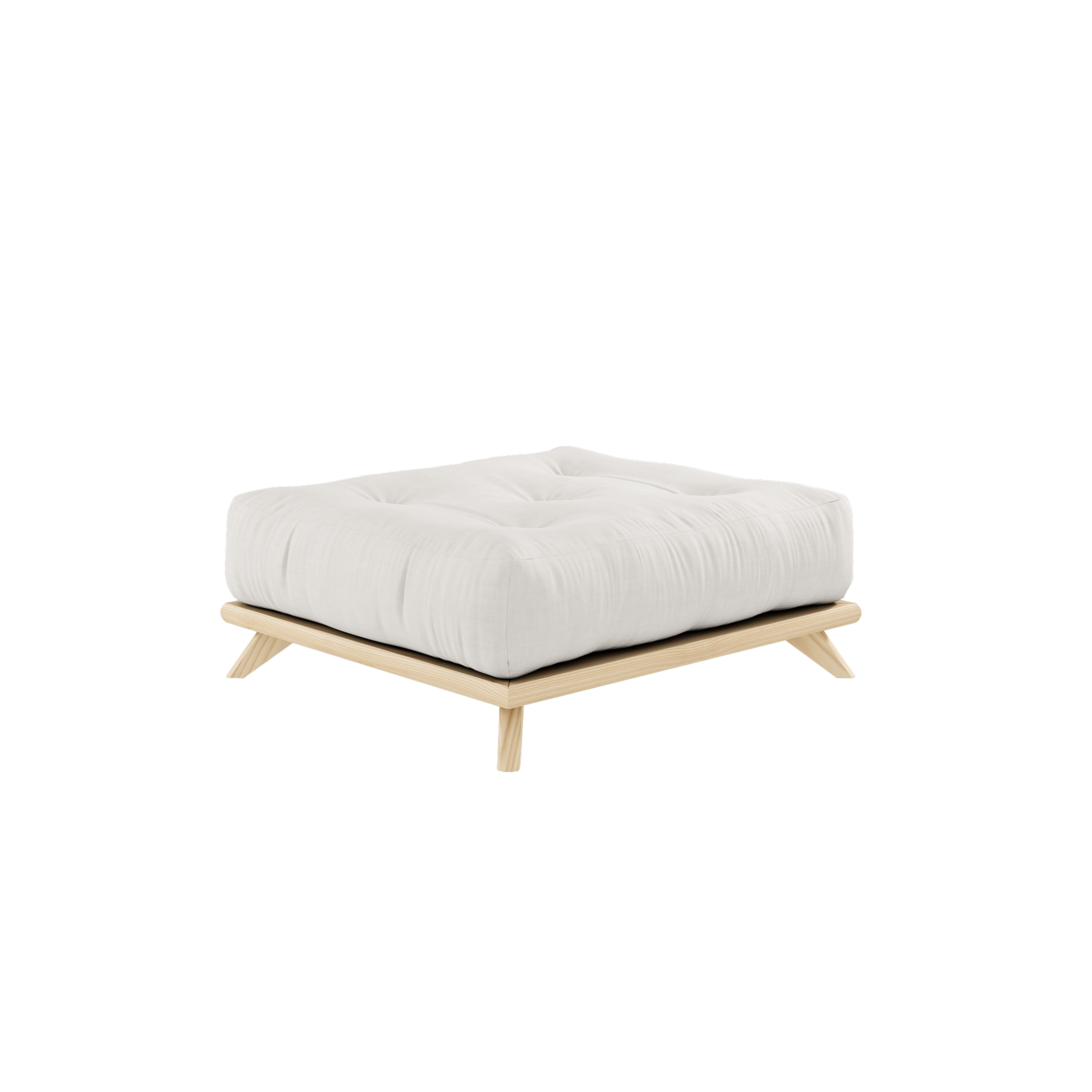 TABOURET SENZA LAQUÉ TRANSPARENT AV. TABOURET SENZA MATELAS MAT NATUREL