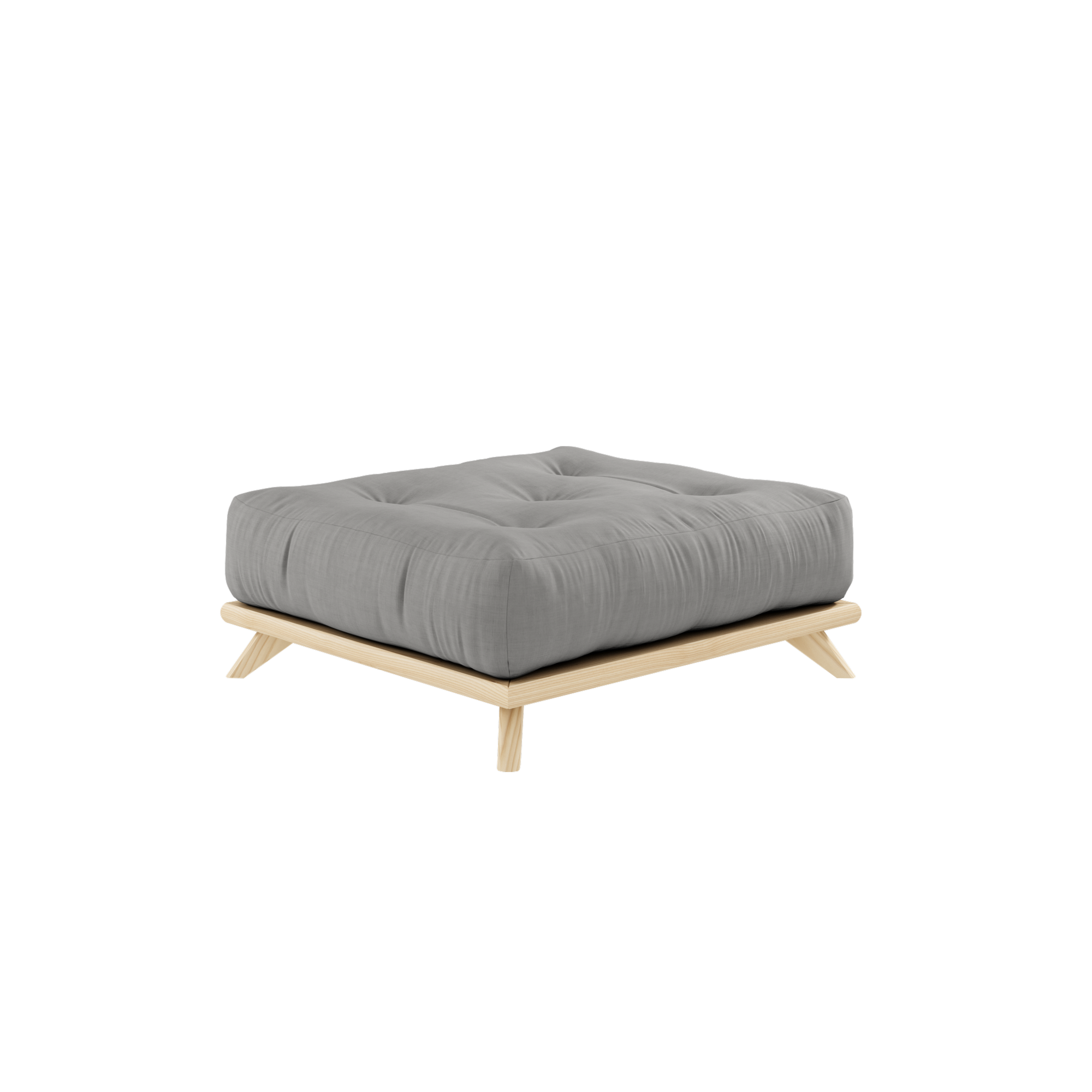 TABOURET SENZA LAQUÉ TRANSPARENT AVEC MATELAS TABOURET SENZA GRIS MAT