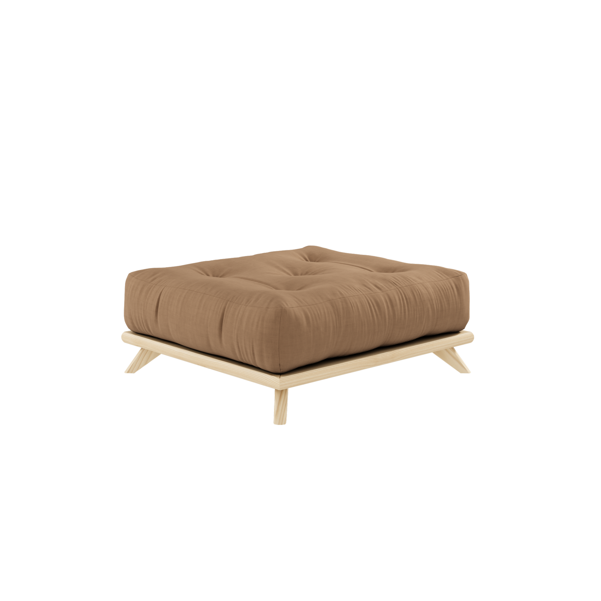 SENZA STOOL CLEAR LACQUERED W. SENZA STOOL MATTRESS MOCCA