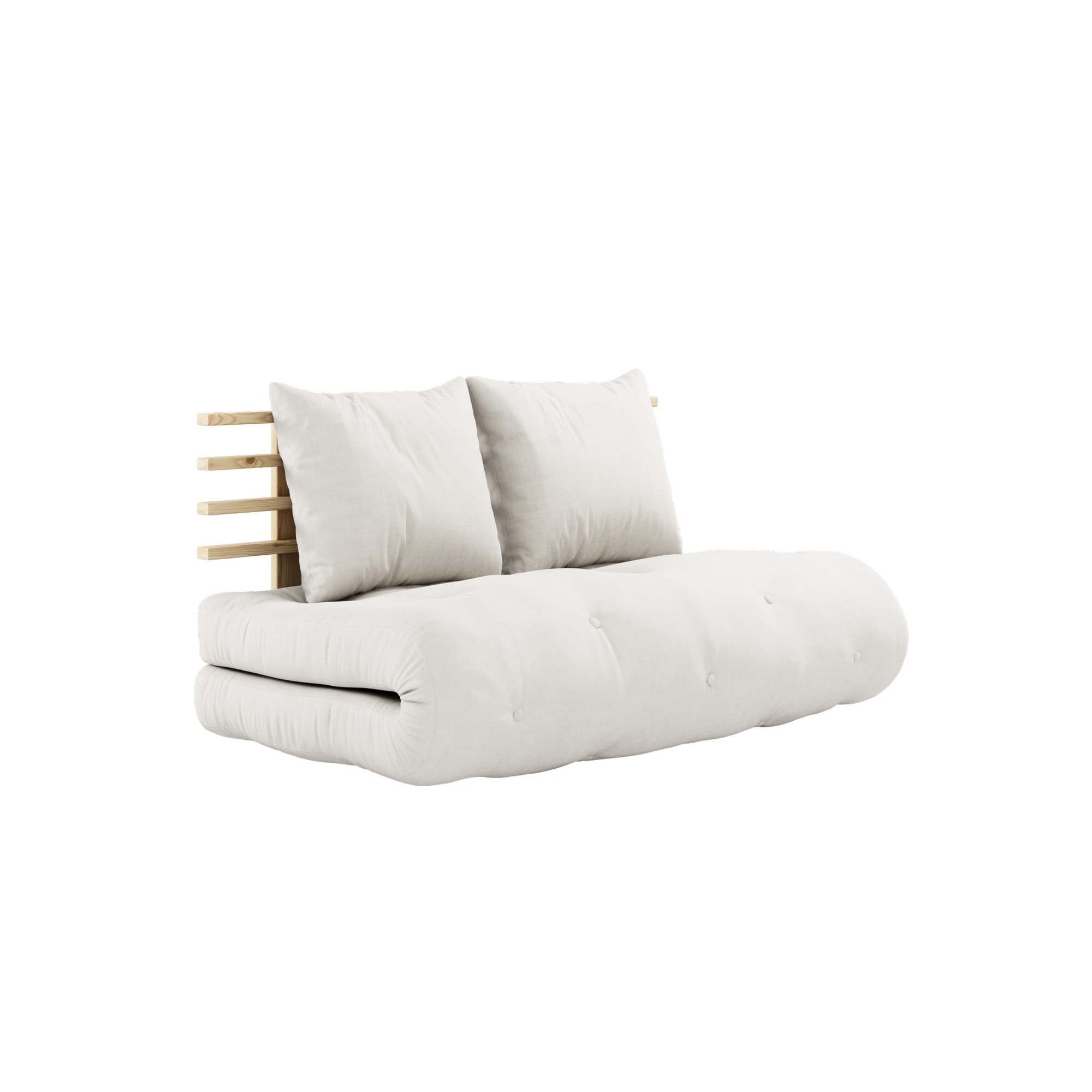 SHIN SANO CLEAR LACQUERED W. SHIN SANO MATTRESS SET NATURAL