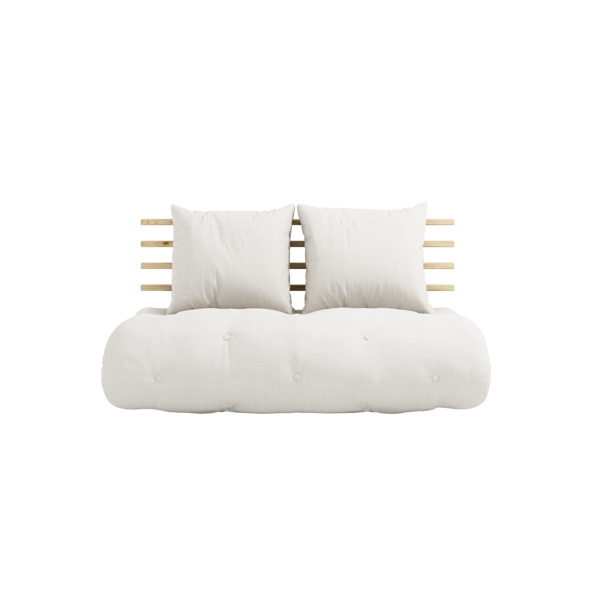SHIN SANO CLEAR LACQUERED W. SHIN SANO MATTRESS SET NATURAL