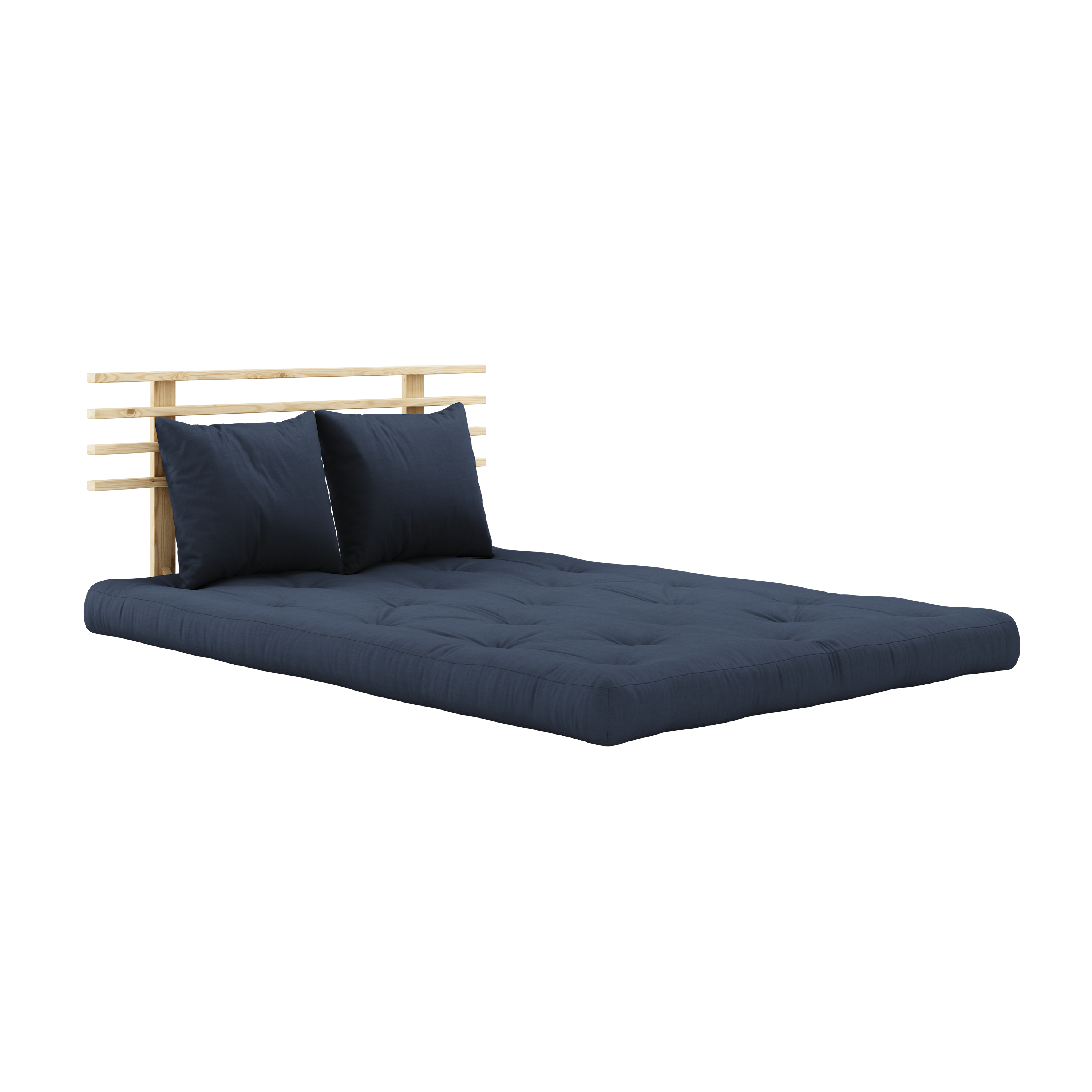 SHIN SANO CLEAR LACQUERED W. SHIN SANO MATTRESS SET NAVY
