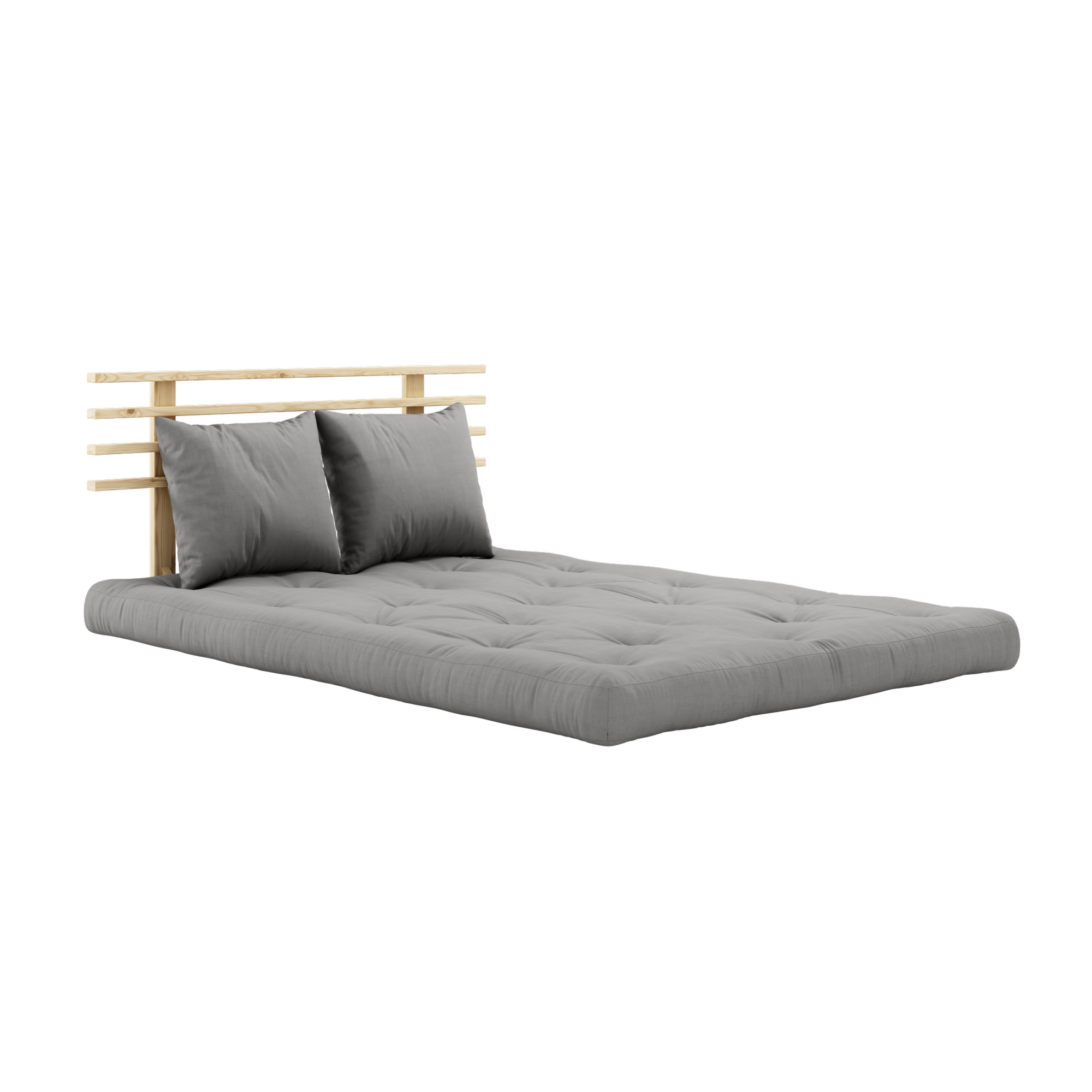 SHIN SANO CLEAR LACQUERED W. SHIN SANO MATTRESS SET GREY