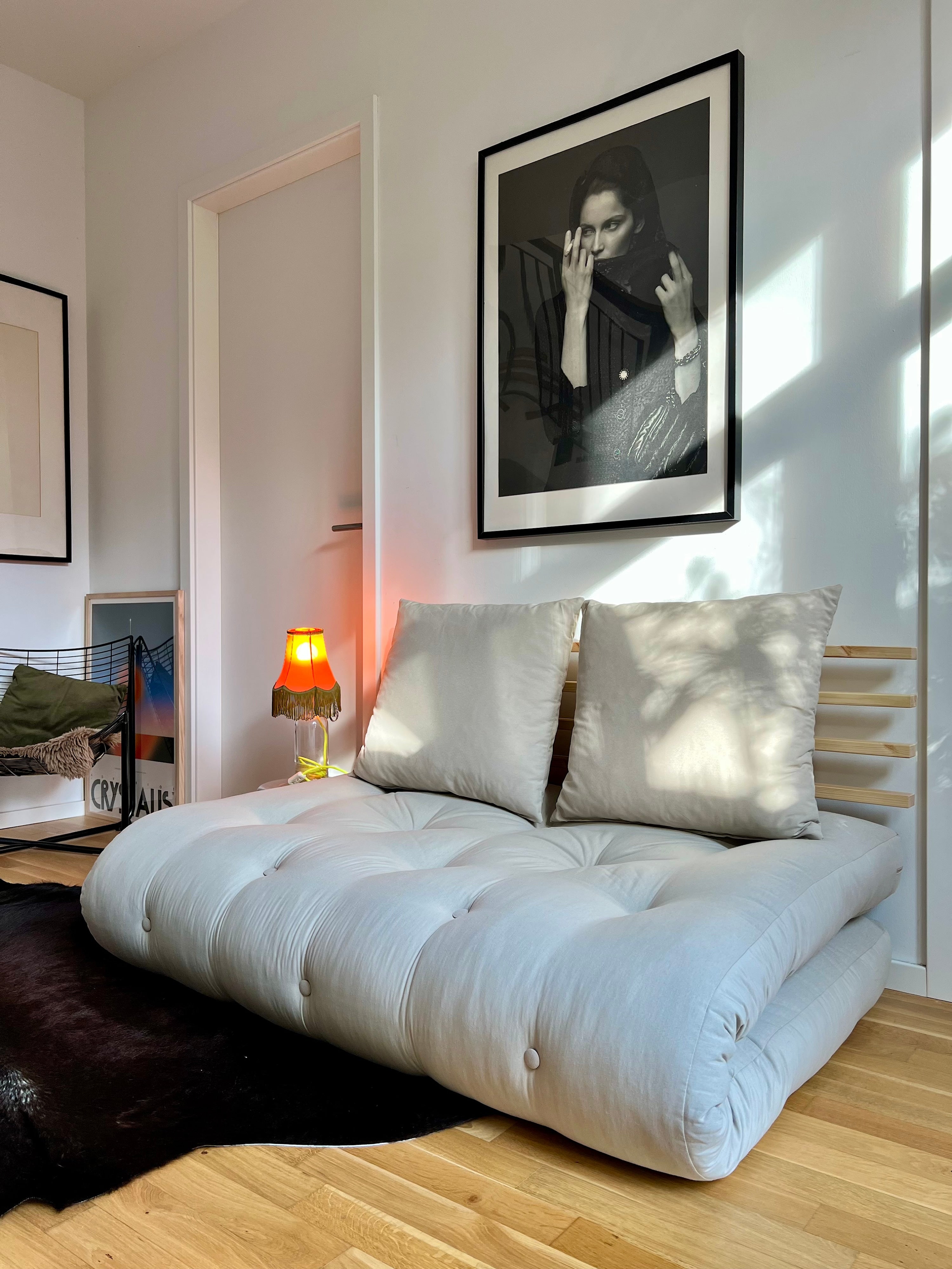 SHIN SANO CLEAR LACQUERED W. SHIN SANO MATTRESS SET BEIGE