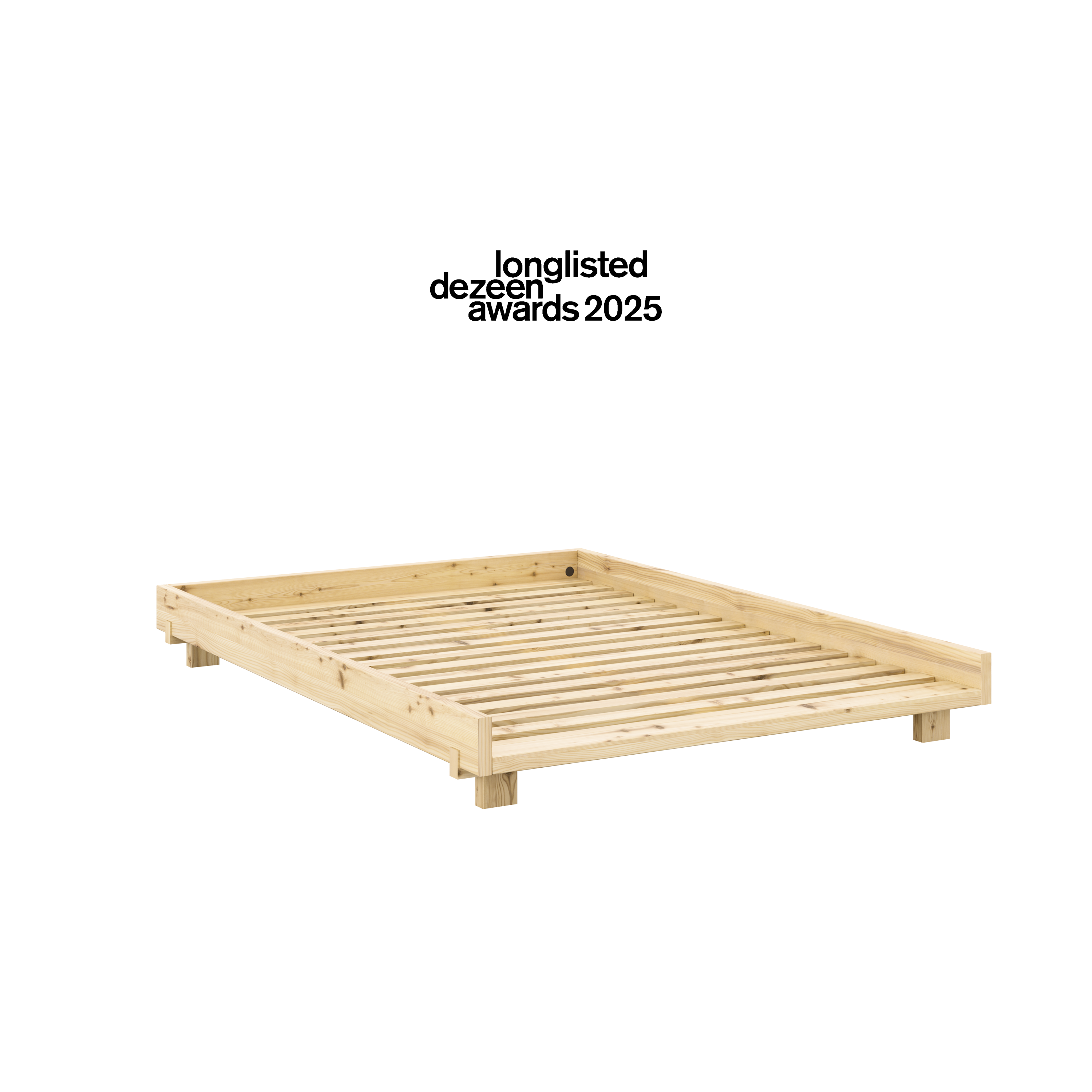 SOCIAL BED CLEAR LACQUERED 140 X 200