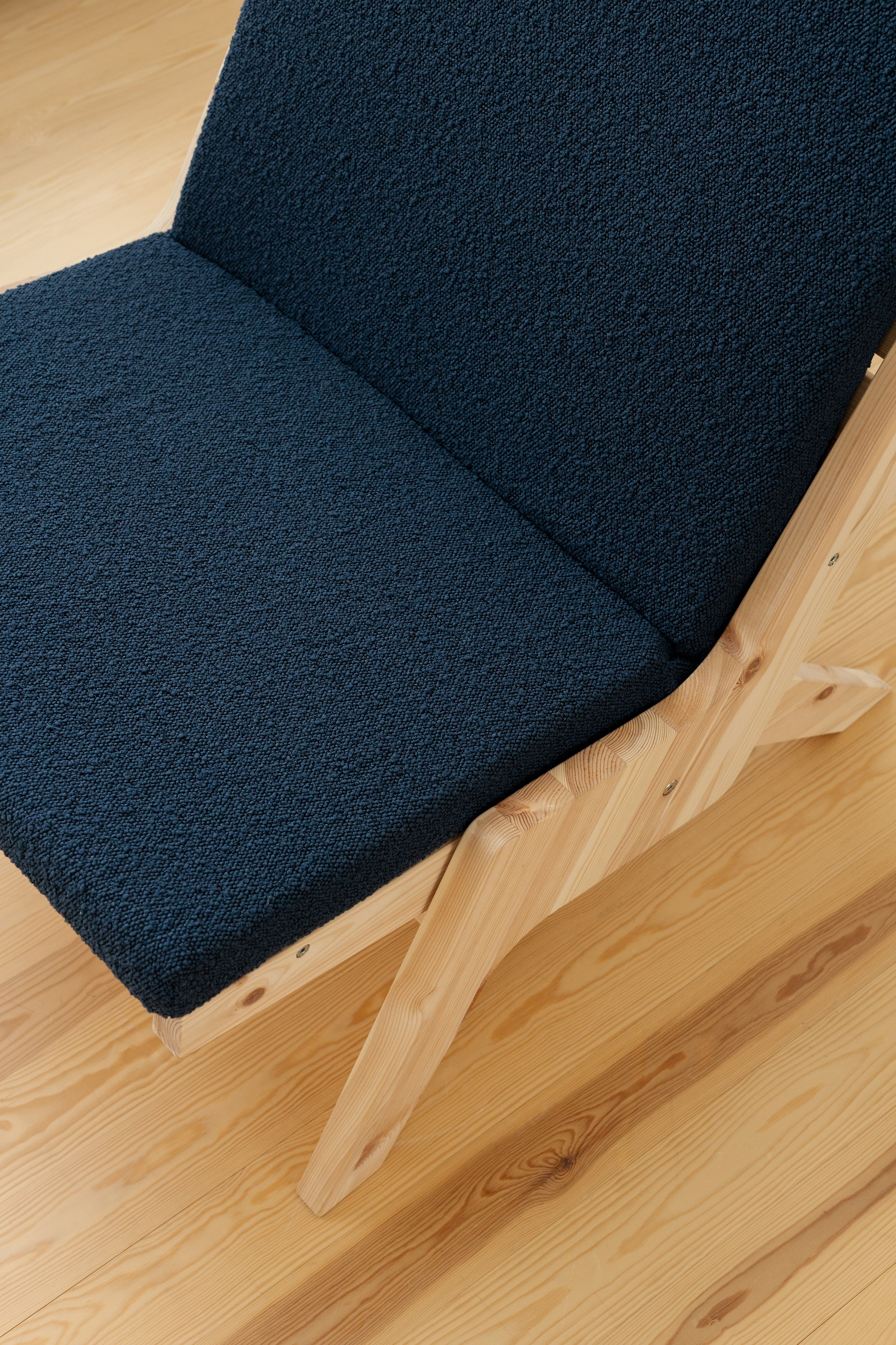 SWAY CHAISE LOUNGE BRUT AVEC MATELAS OXFORD BLEU